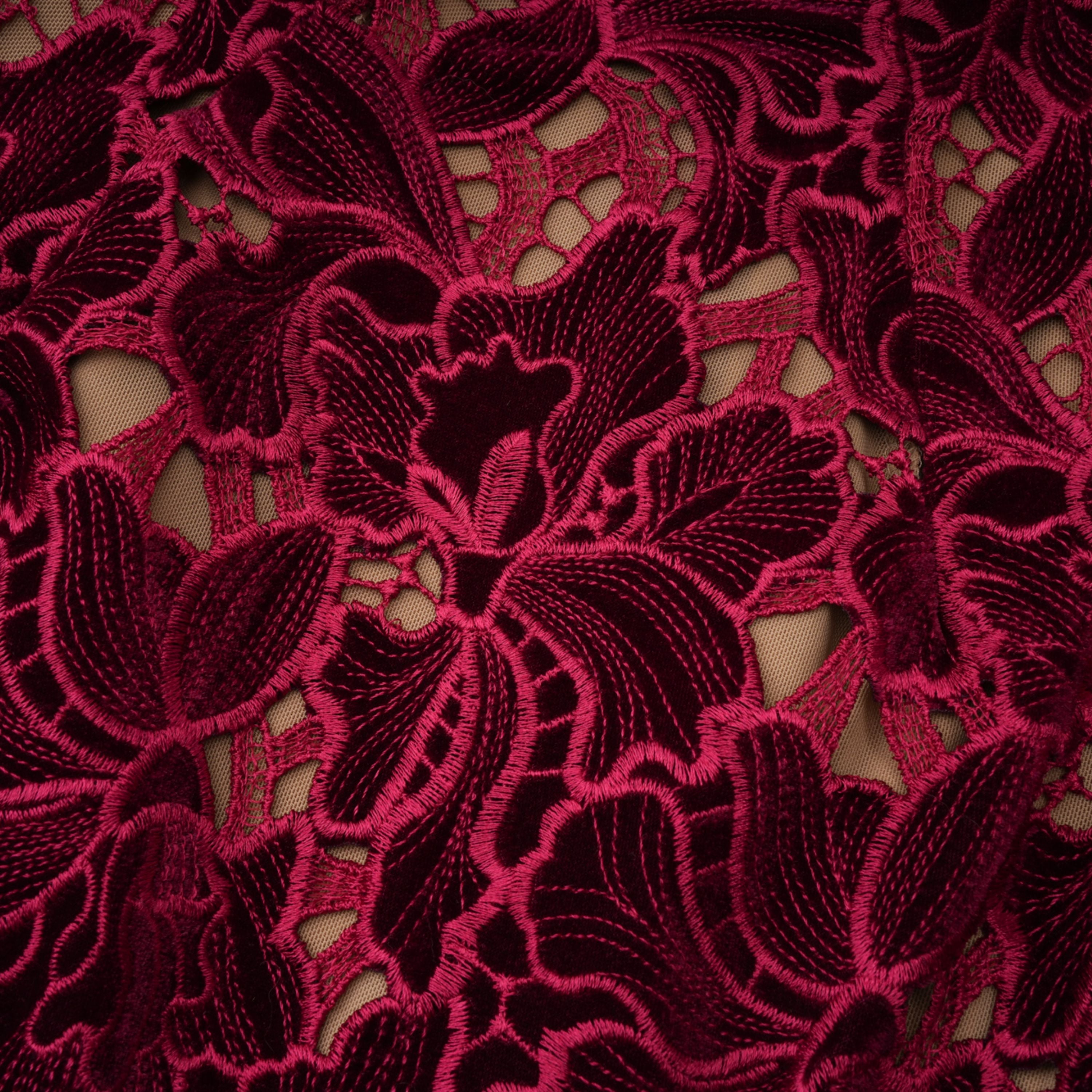 Hafdis Red Floral Embroidered Midi Dress (Final Sale-US Only)