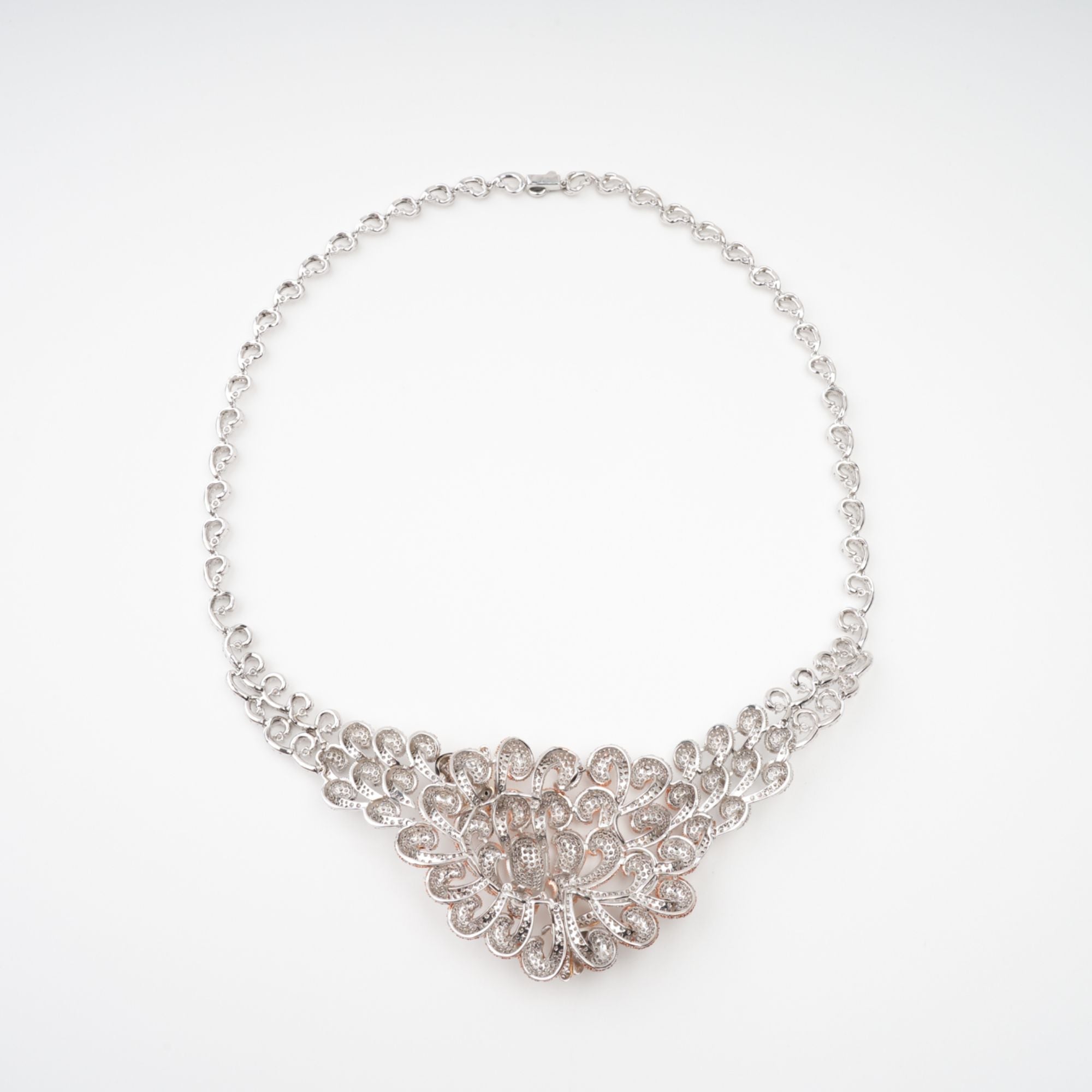 Anthemon Silver Tone Crystal Embellished Necklace (Final Sale)