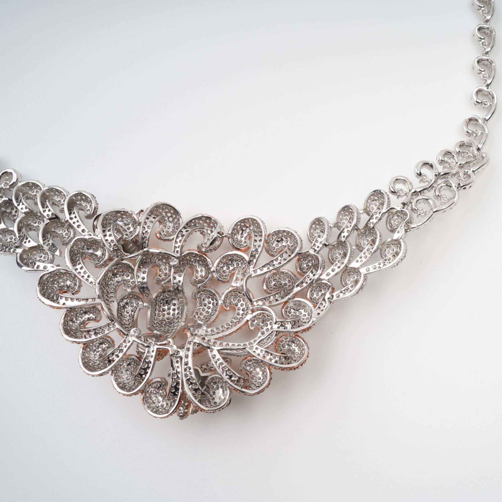 Anthemon Silver Tone Crystal Embellished Necklace (Final Sale)