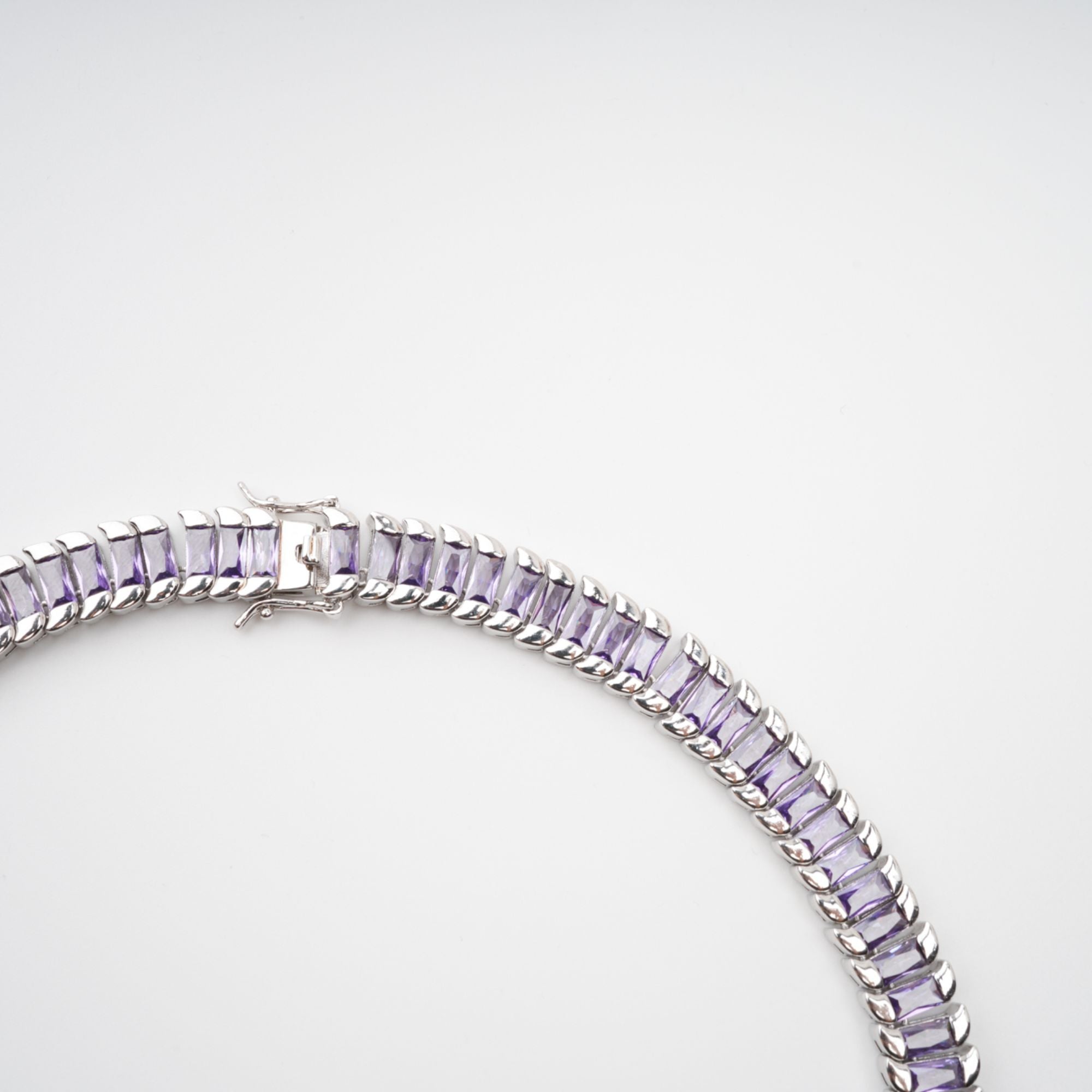 Isoline Light Purple Crystal Embellished Necklace (Final Sale)
