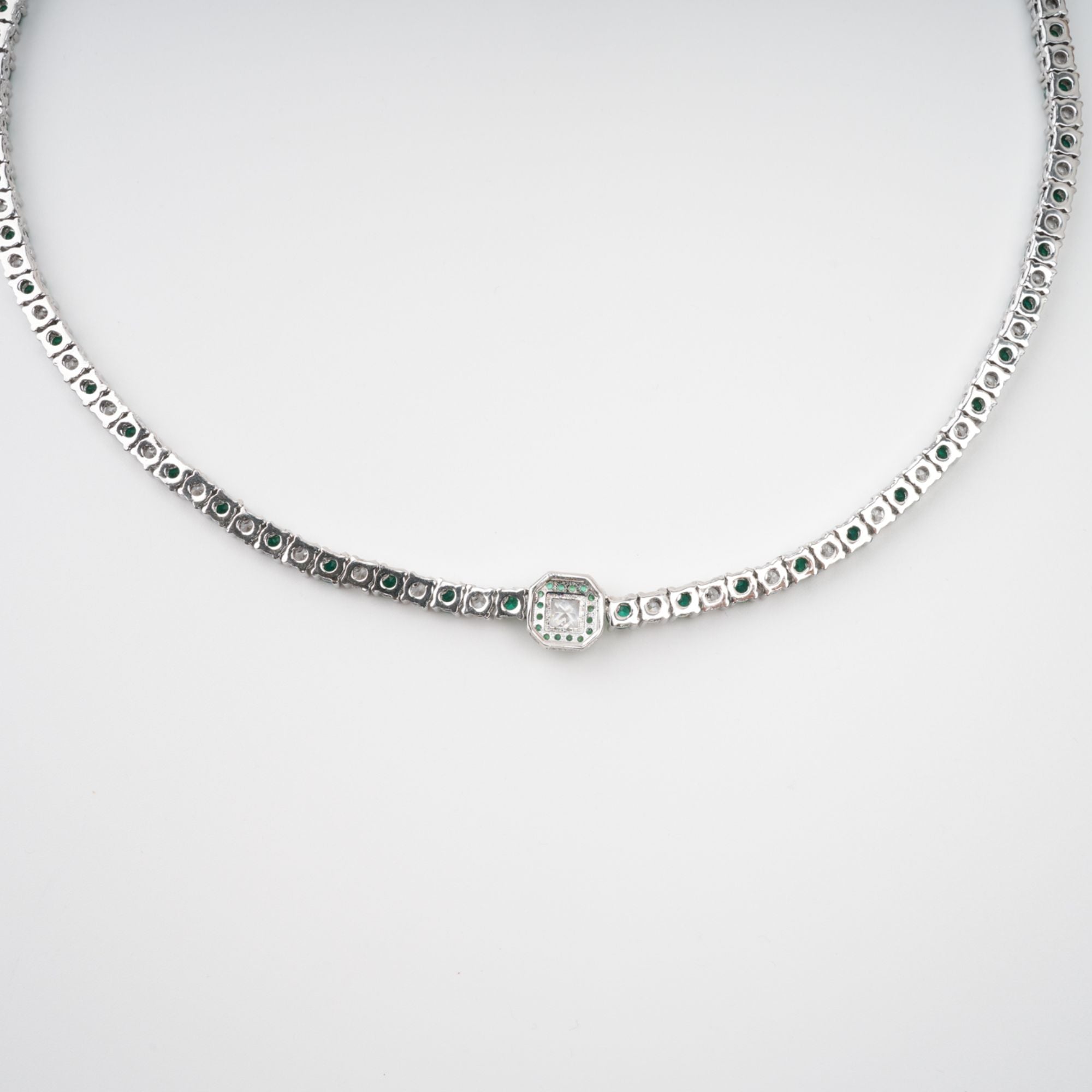 Héloïse Green Crystal Embellished Necklace (Final Sale)