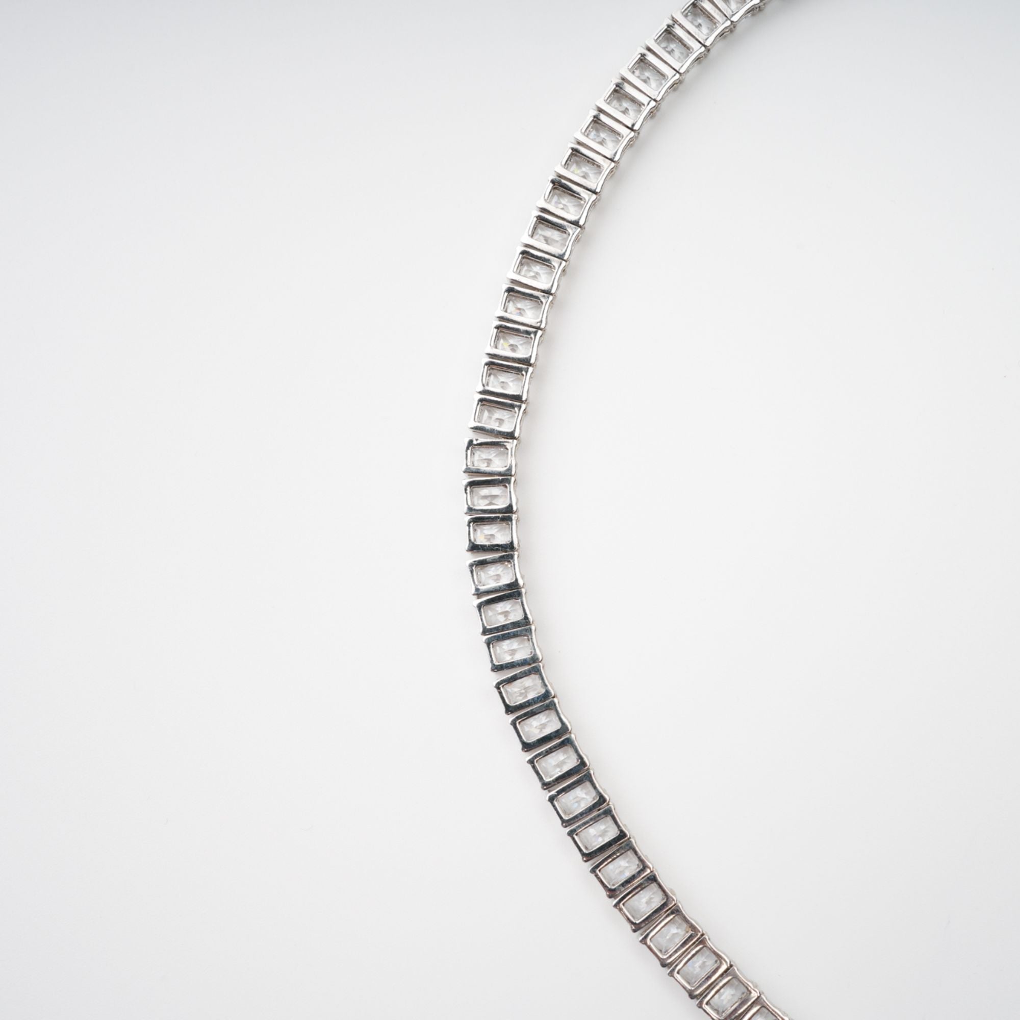 Florence Silver Tone Crystal Embellished Necklace (Final Sale)