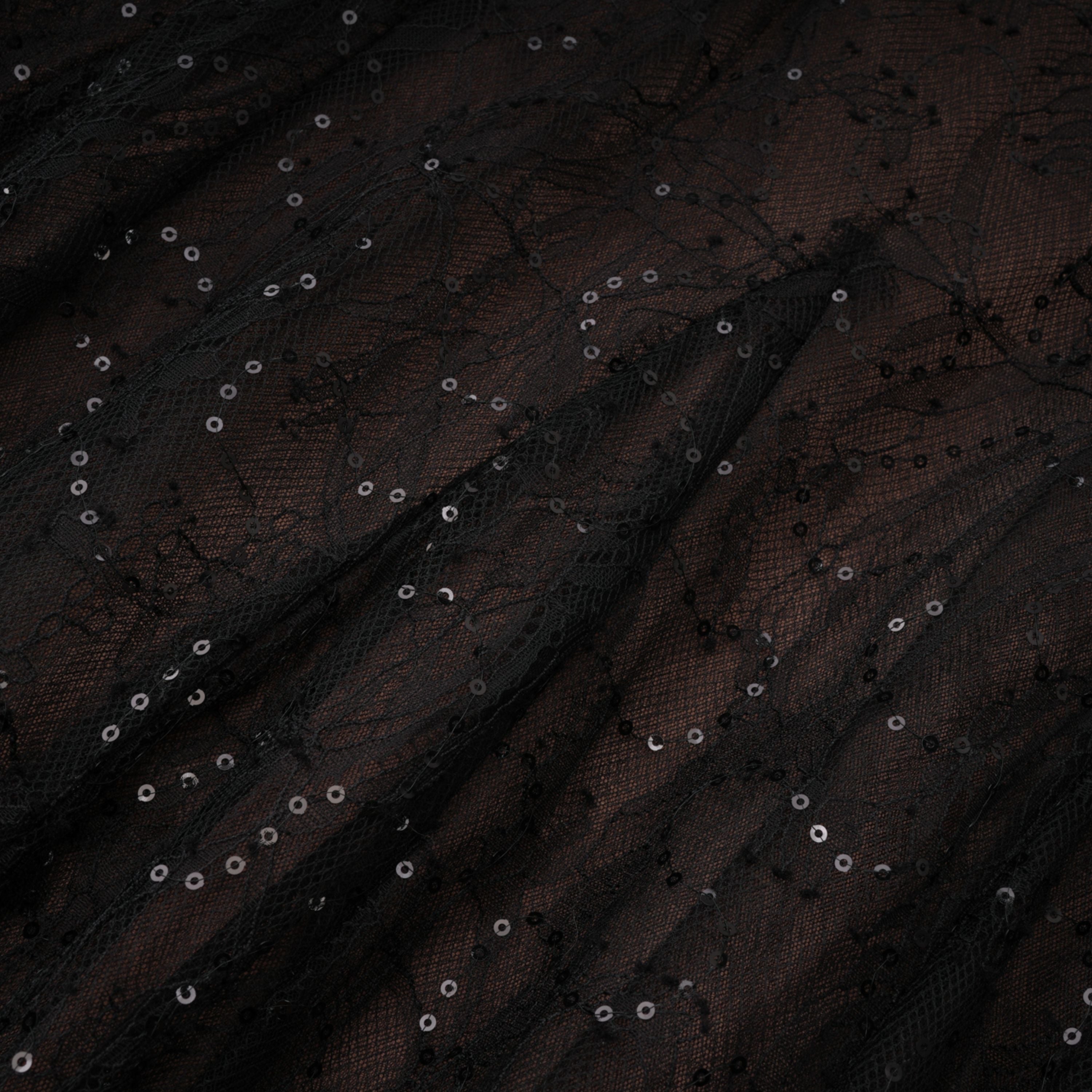 Velia Black Lace Glitter Tulle Maxi Gown (Final Sale-US Only)