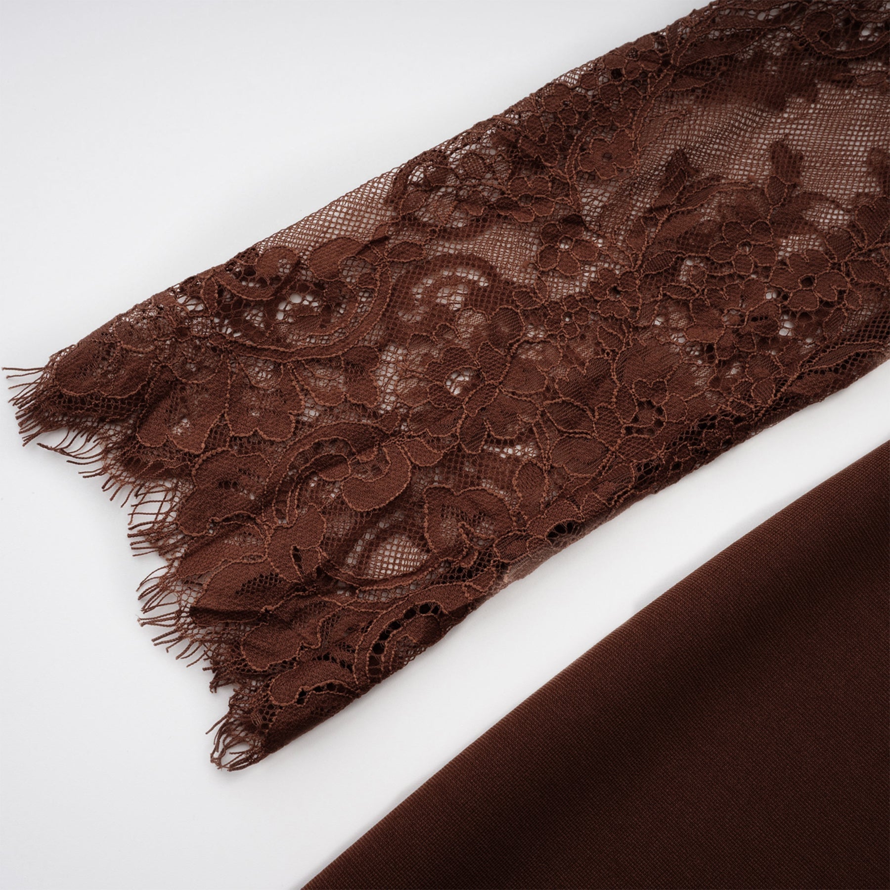  Lace Panel Flared Maxi Gown