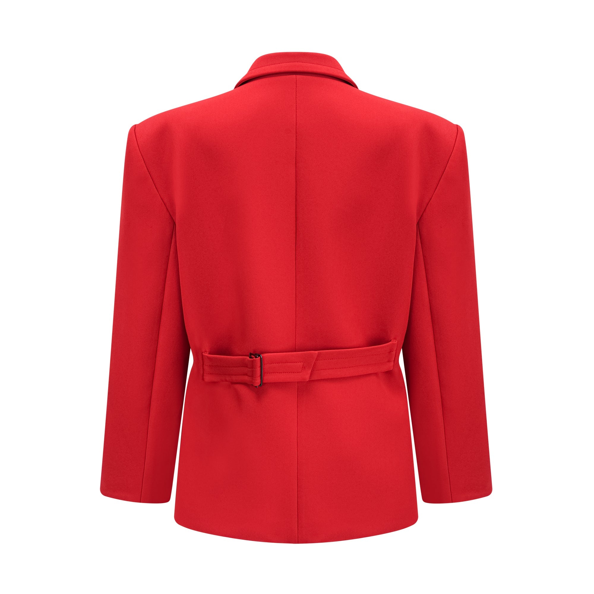 Coline red hourglass double-breasted blazer(Final Sale)