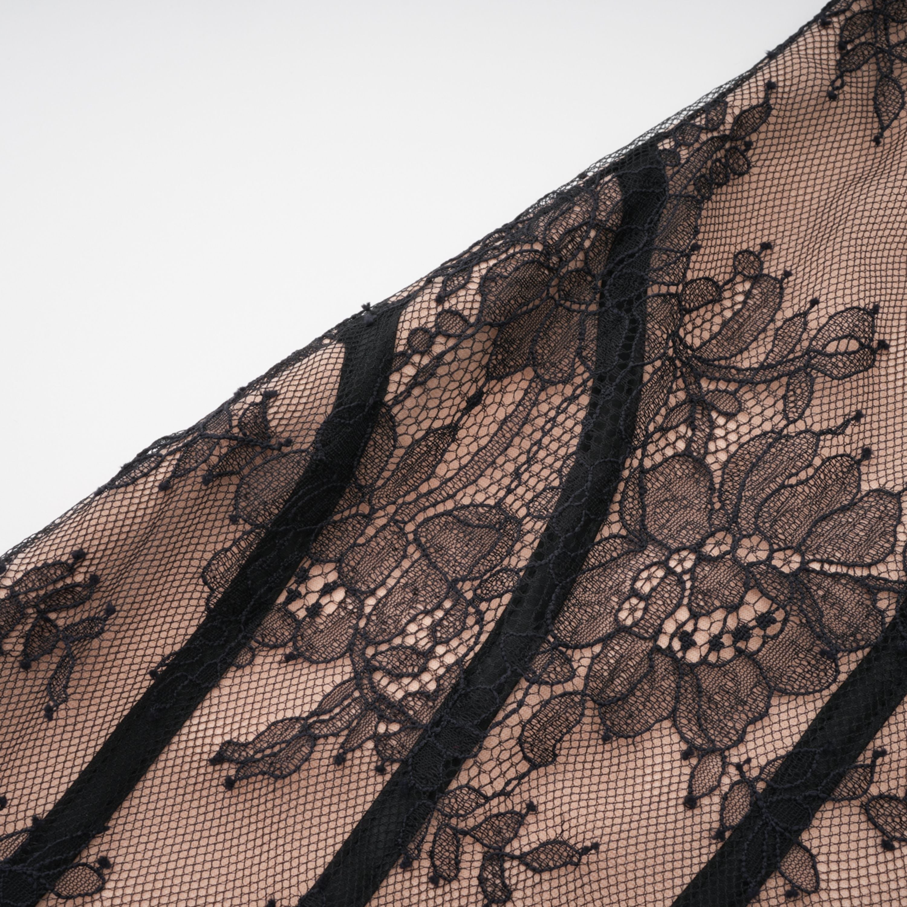 Urszula Black Floral Lace Corset Maxi Dress (Final Sale-US Only)
