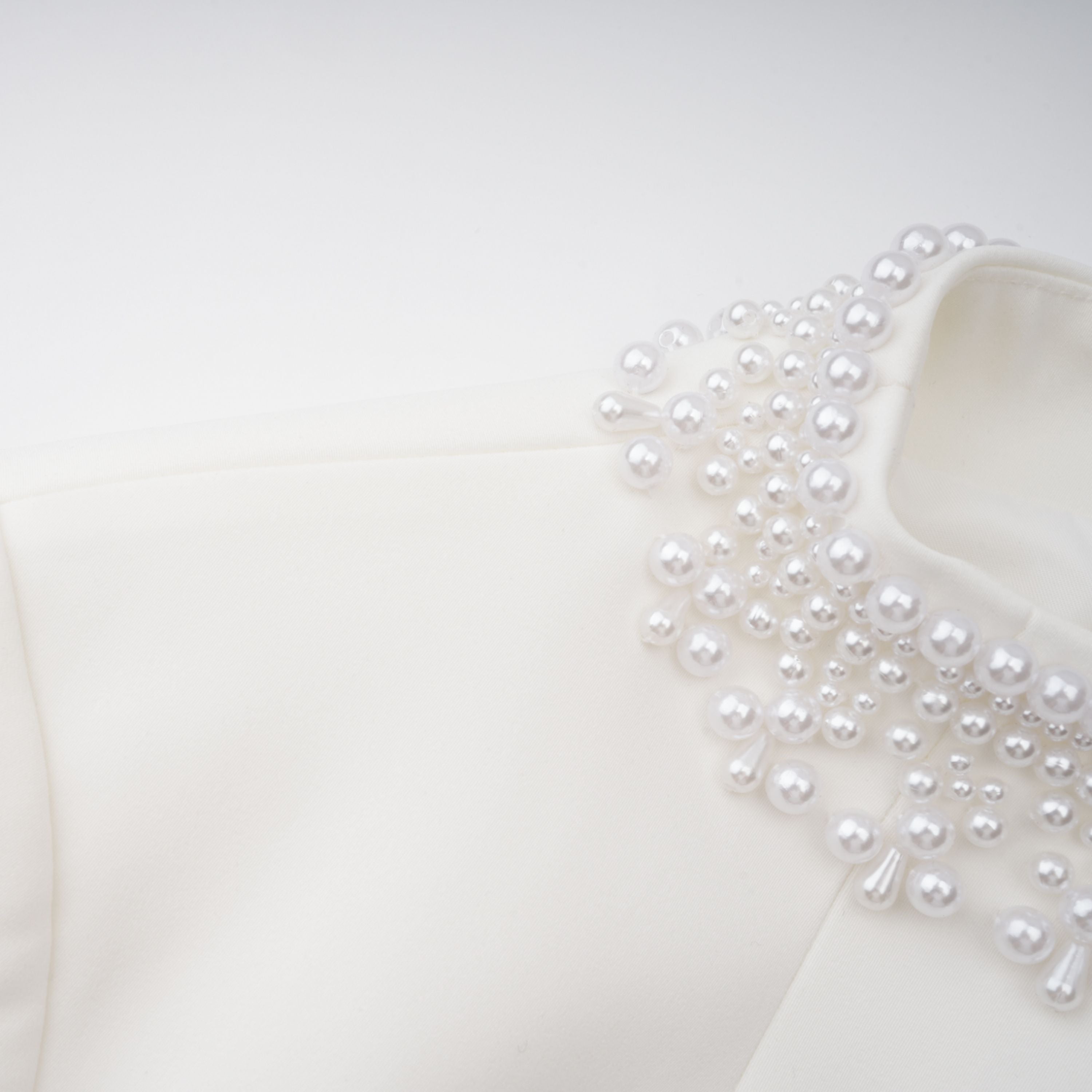 Bernadette White Faux Pearl Mini Dress