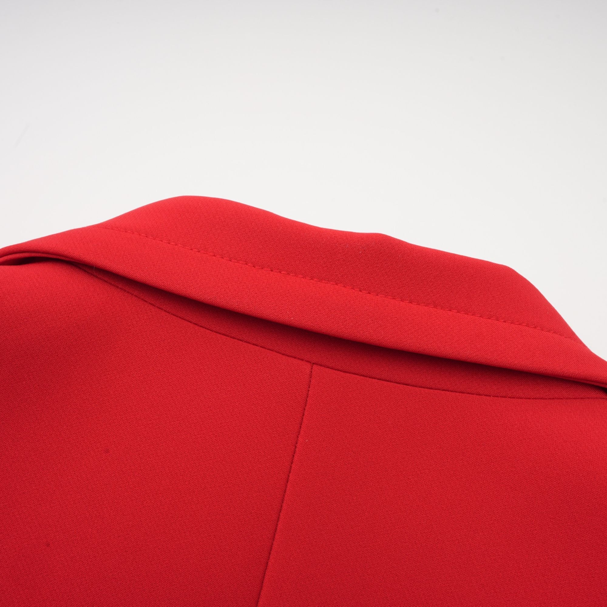 Coline red hourglass double-breasted blazer(Final Sale)