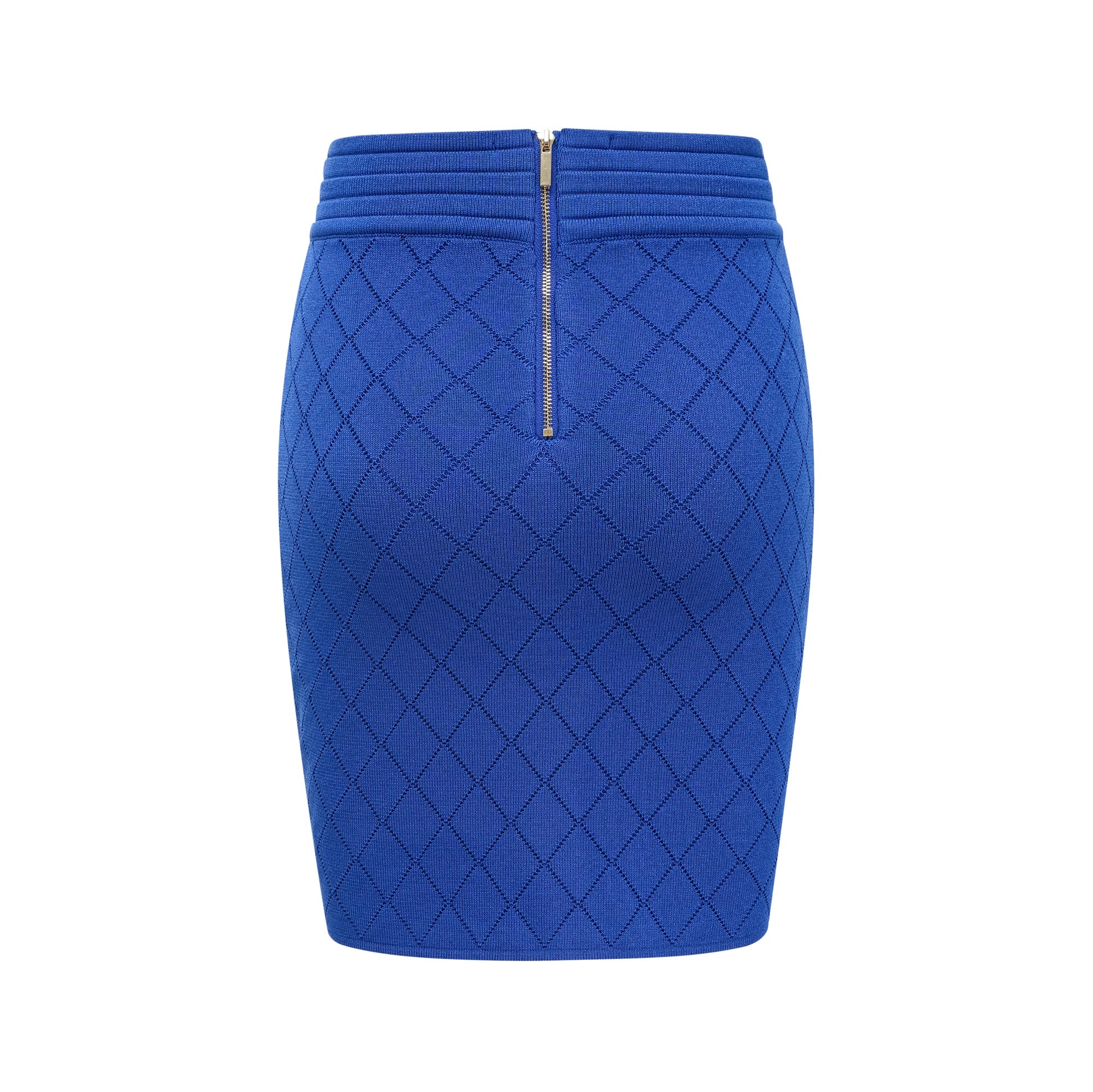 Maëlys blue button-detail knitted top & skirt matching set (Final Sale)