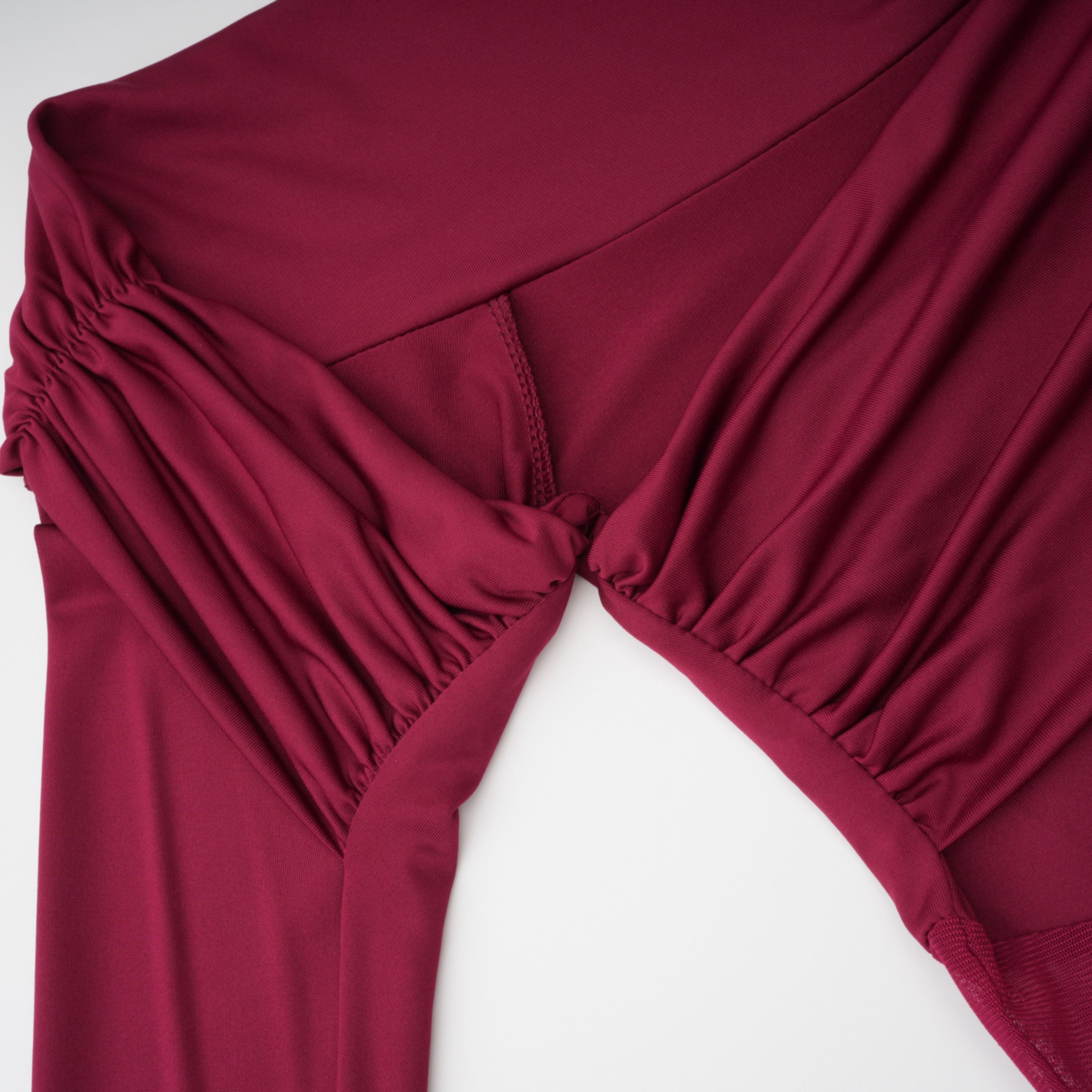 Anastasia Burgundy One Shoulder Gathered Maxi Dress (Final Sale-US Only)