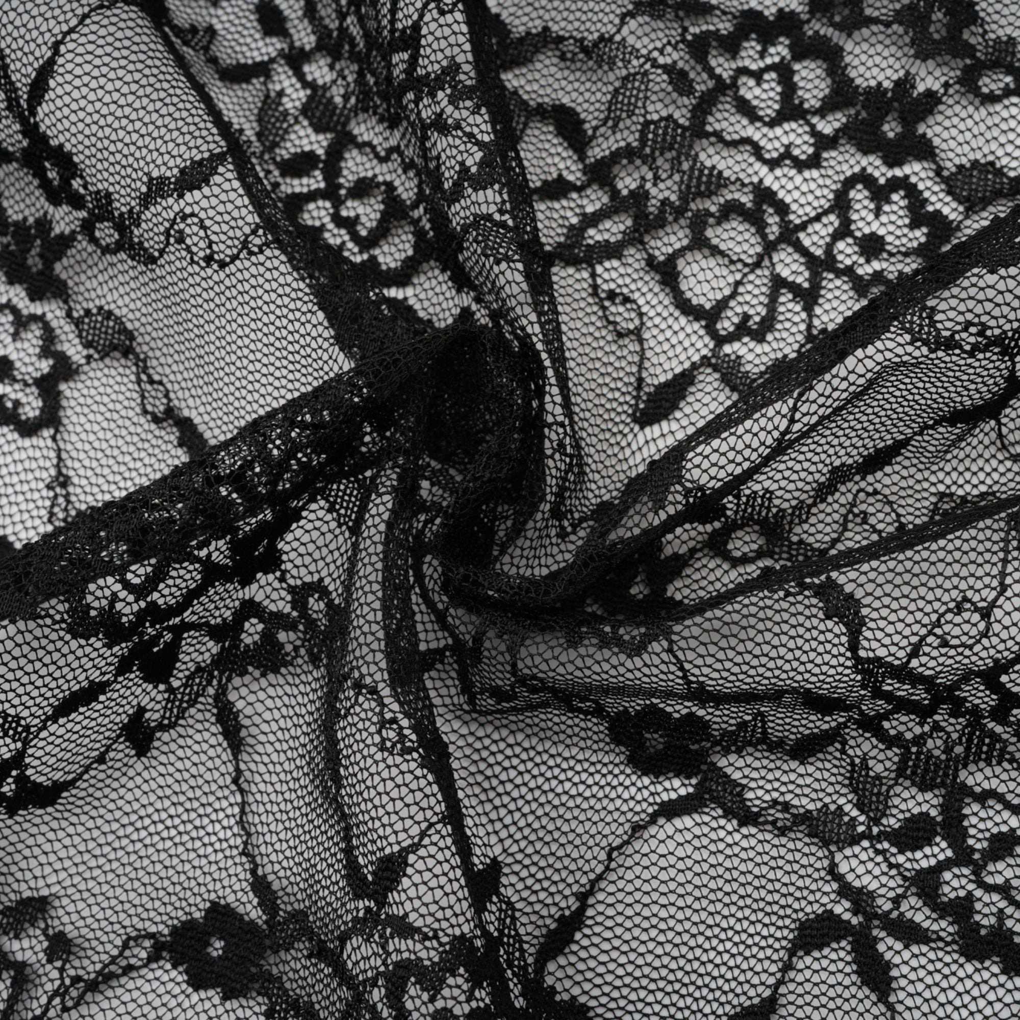 Louise black floral-lace vest & dress matching set (Final Sale-US Only)