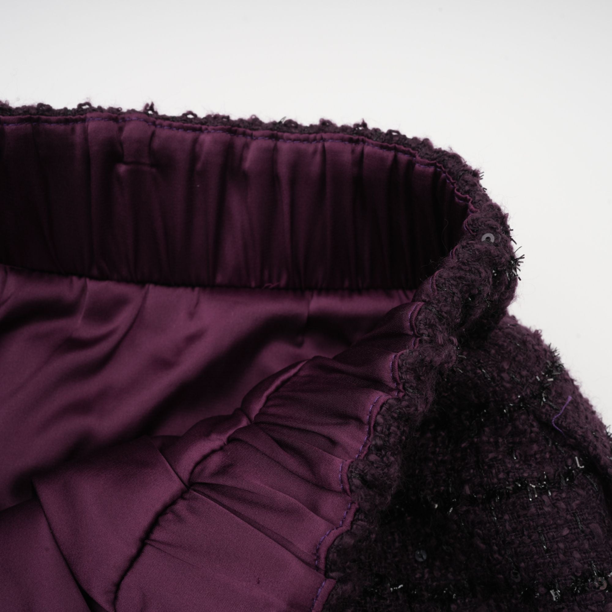 Brigitte purple sequined tweed jacket & skirt matching set (Final Sale-US Only)