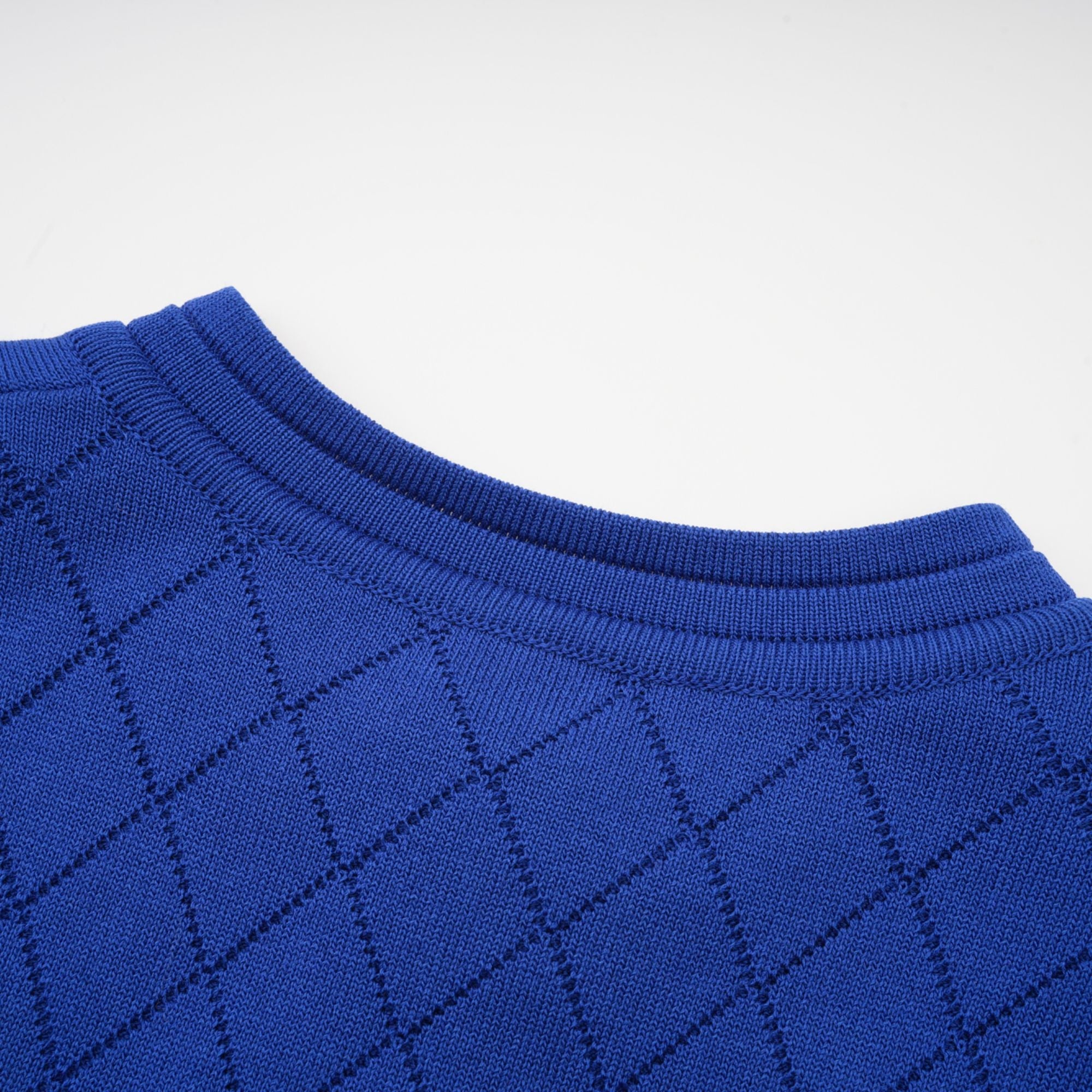 Maëlys blue button-detail knitted top & skirt matching set (Final Sale)