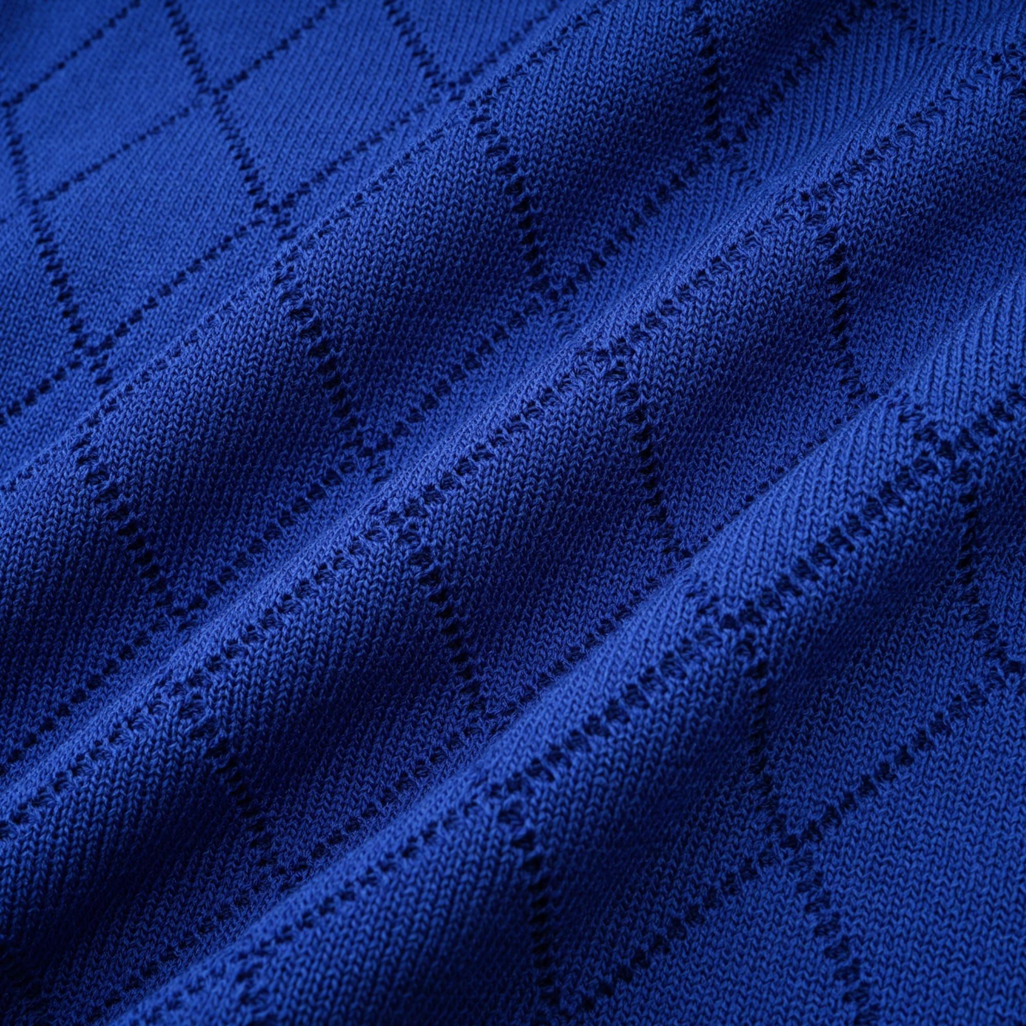 Maëlys blue button-detail knitted top & skirt matching set (Final Sale)