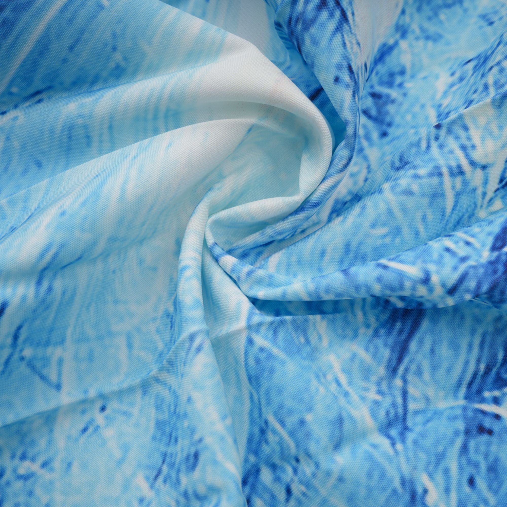 Debbie Blue Pattern-Print Creased Cape & Skirt Matching Set