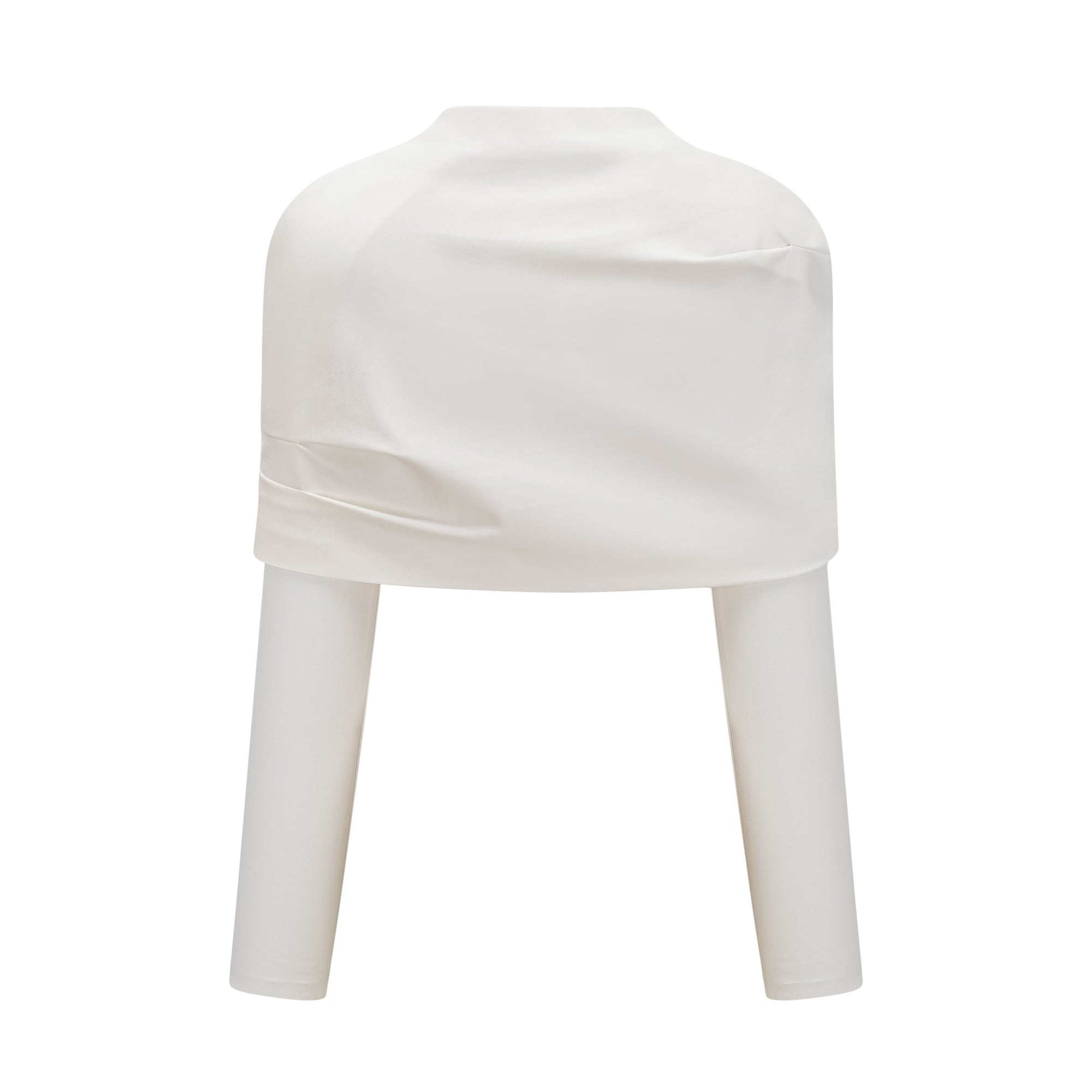 Hanna white ruched cropped top (Final Sale)