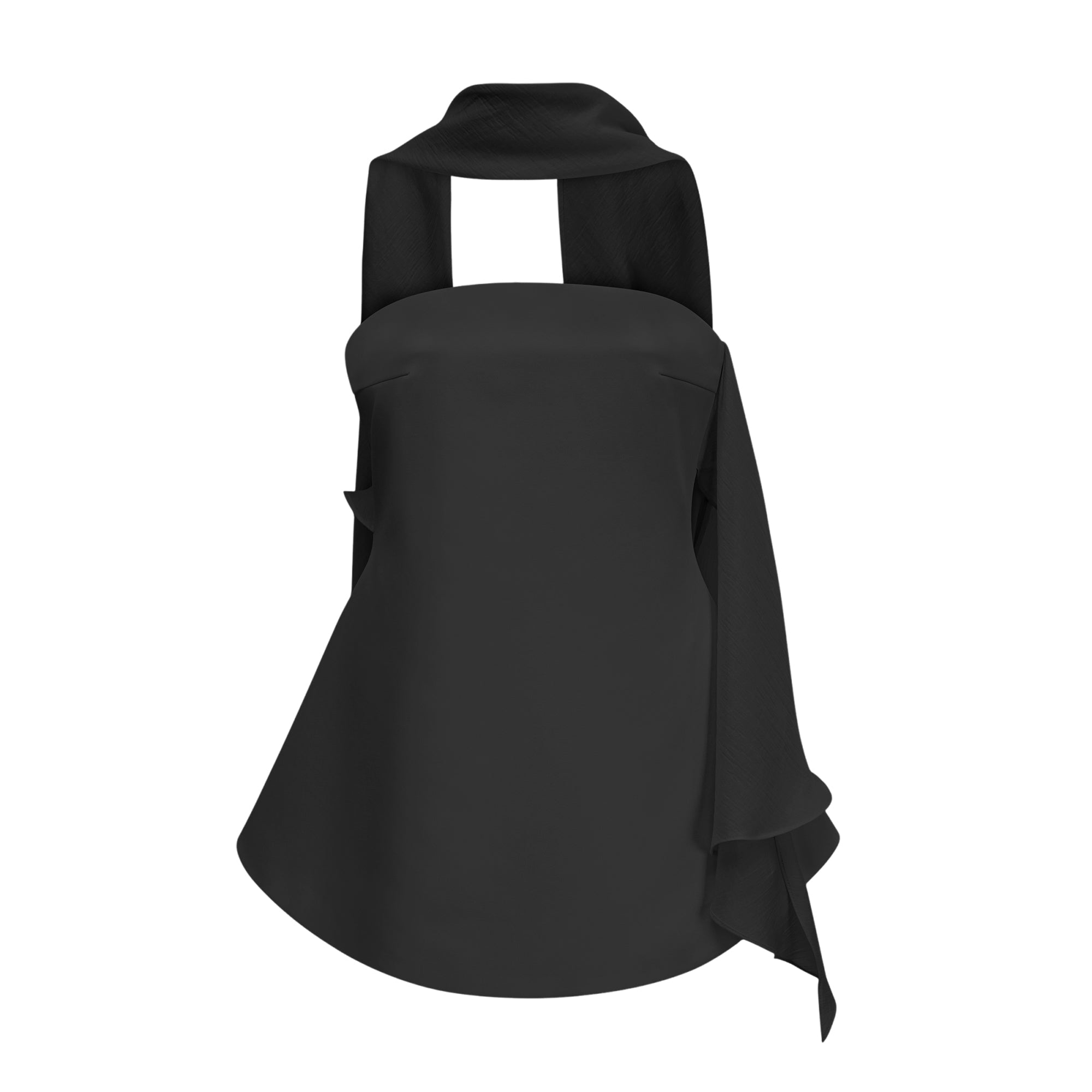 Danaé ribbon-design flared mini dress in Black (Final Sale)