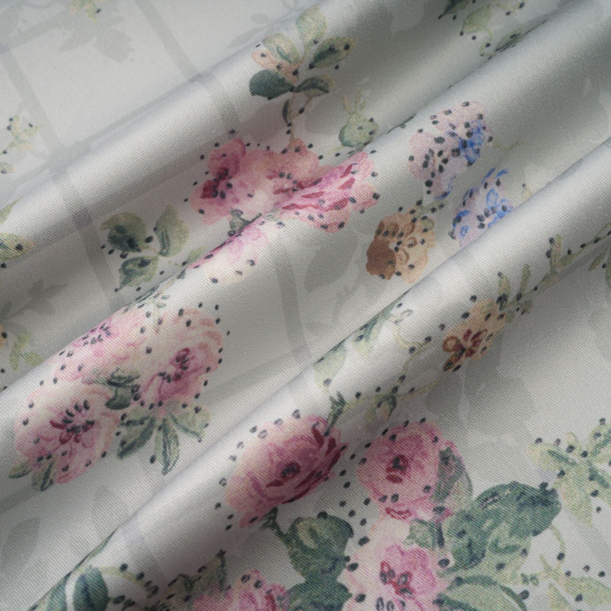 Prunelle sage-green floral-print shirred midi dress (Final Sale)