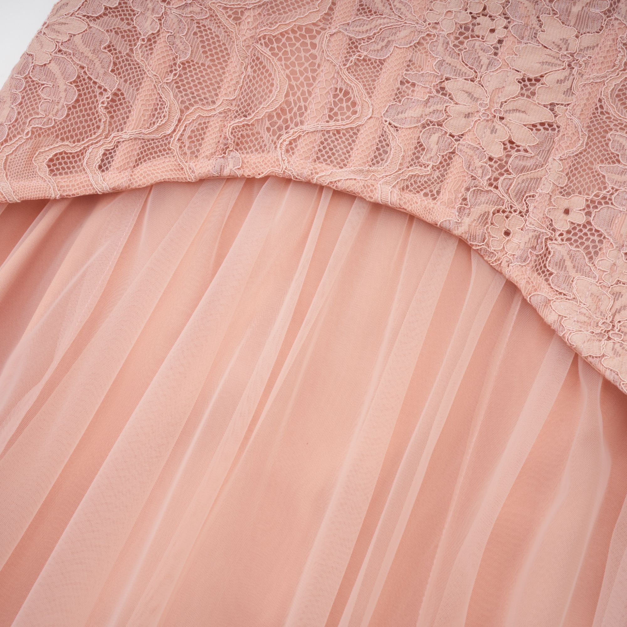 Ulrique Pink Lace Corset Tulle Maxi Dress (Final Sale-US Only)