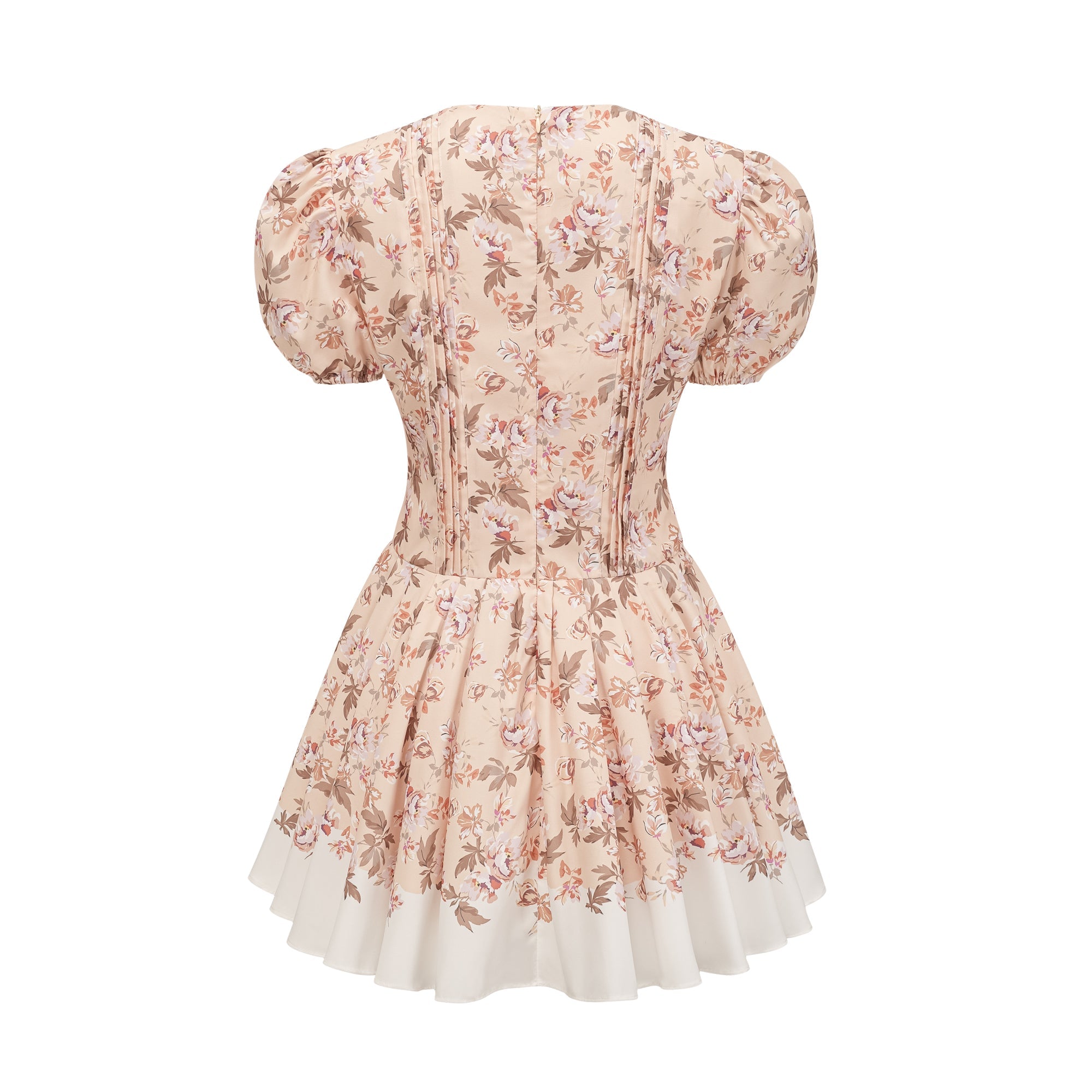 Alizée yellow floral-print pleated mini dress (Final Sale)