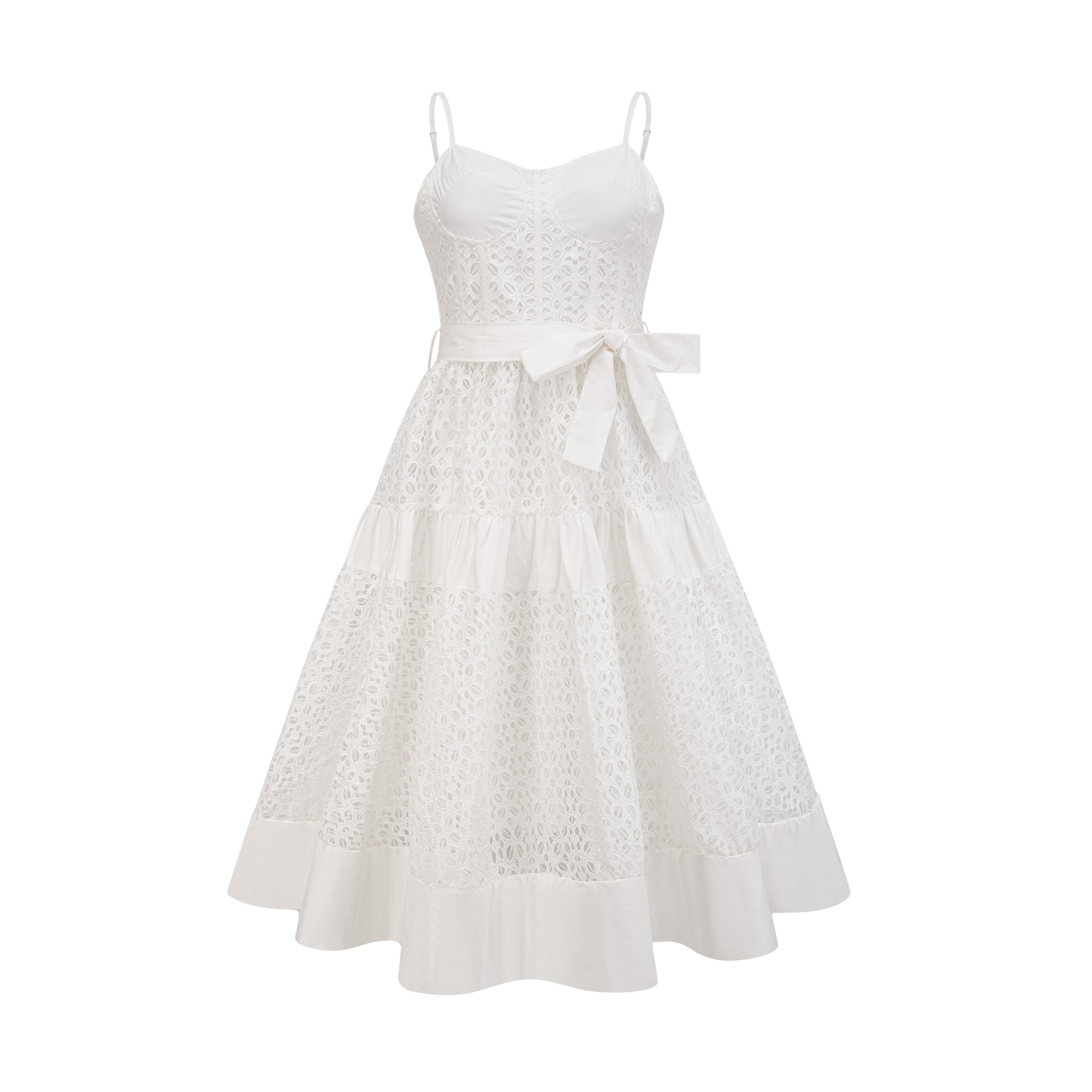 Catriona belted cut-out cotton midi dress (Final Sale-US Only)