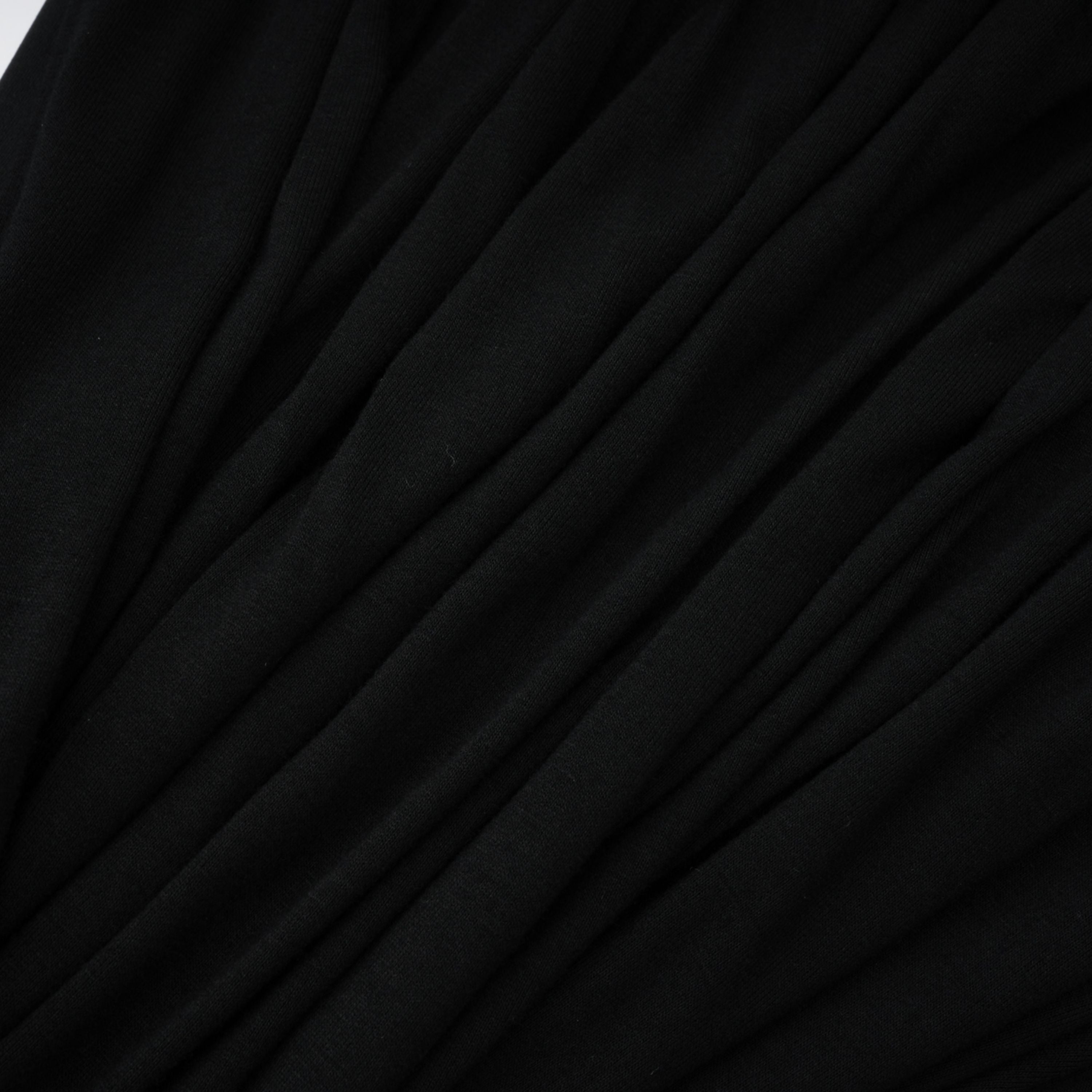 Gianina Black Deep V-Neck Draped Jumpsuit (Final Sale)