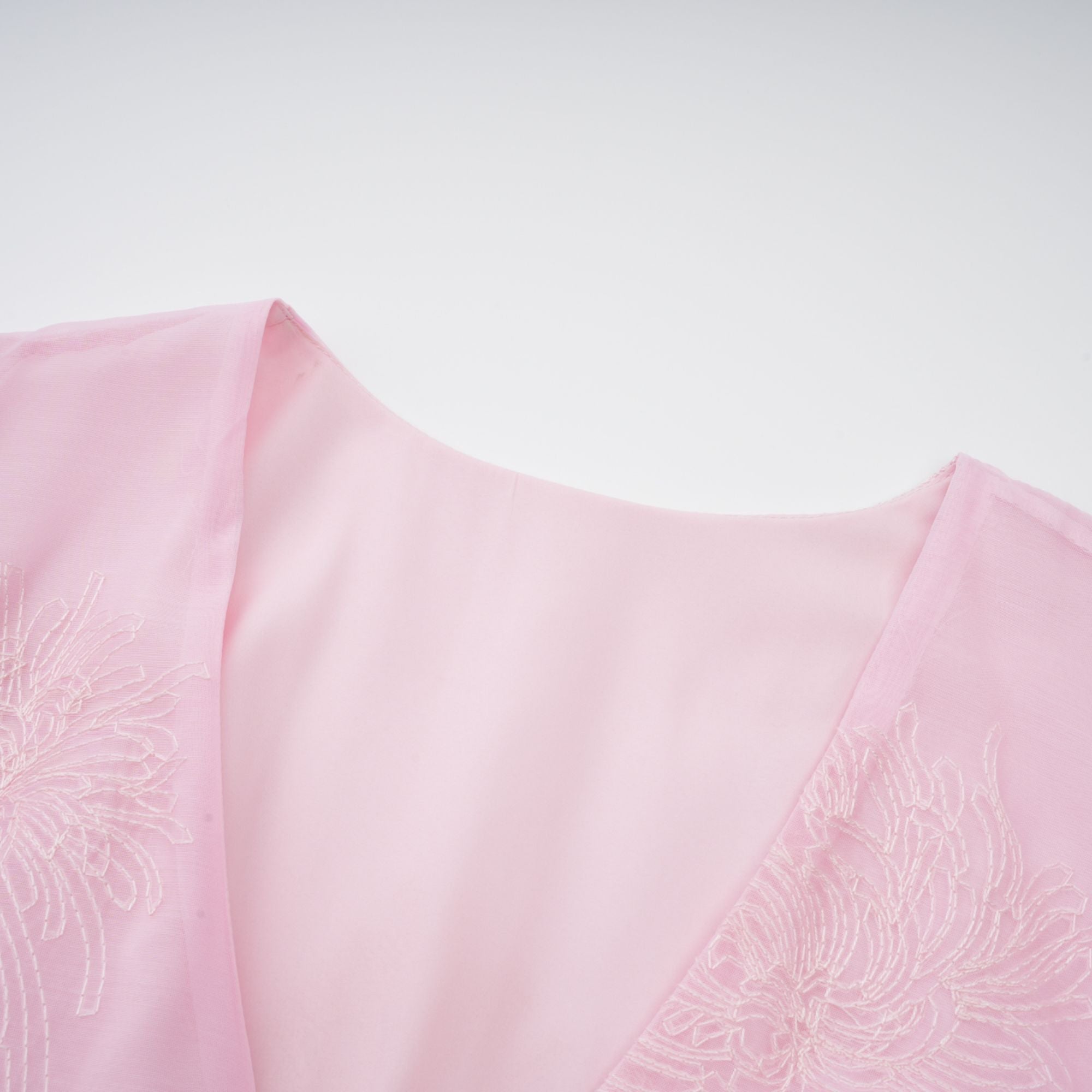 Florence pink floral-embroidered layered mini dress (Final Sale)