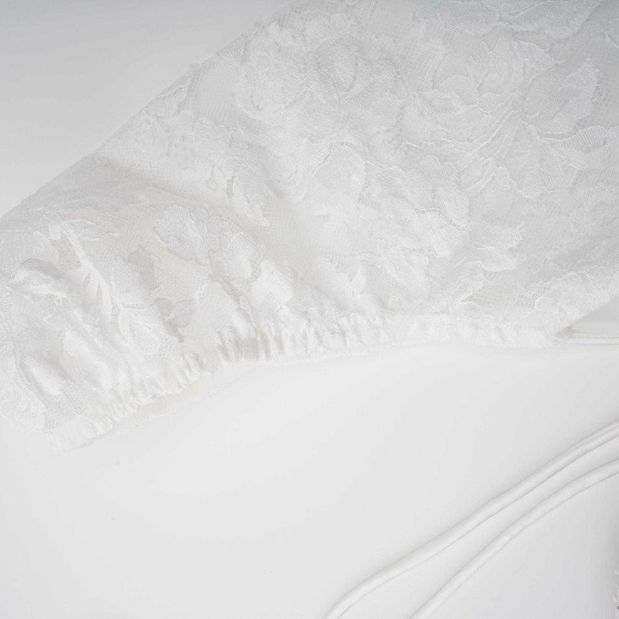Vivienne white floral-lace corset mini dress (Final Sale)