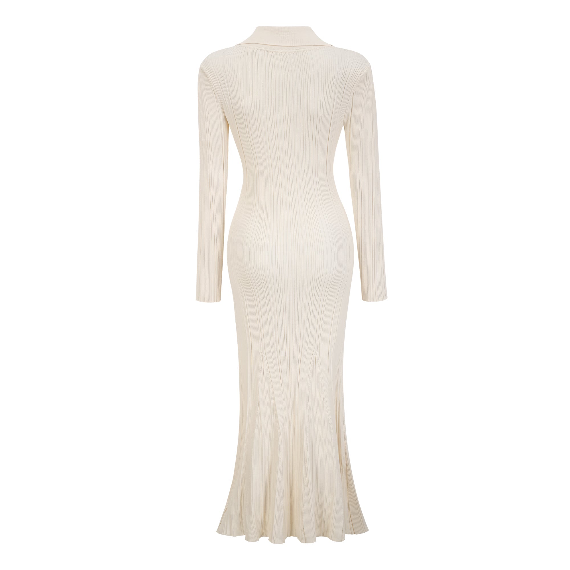 Nouria white mermaid-hem knit midi dress (Final Sale-US Only)