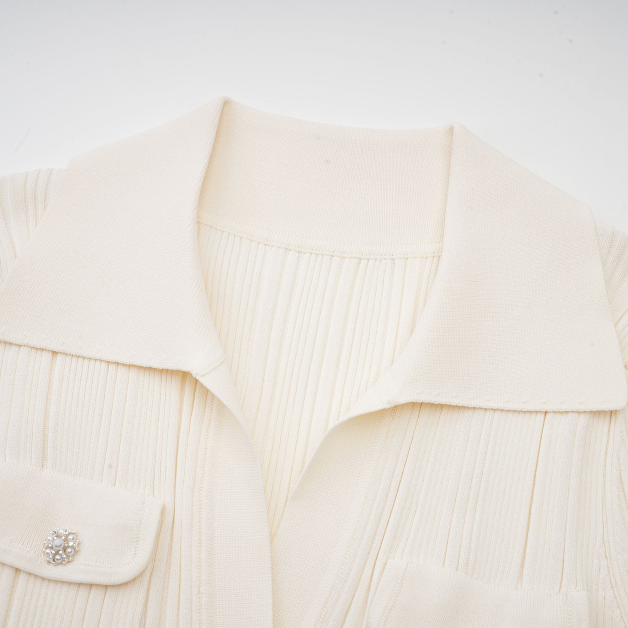 Nouria white mermaid-hem knit midi dress (Final Sale-US Only)