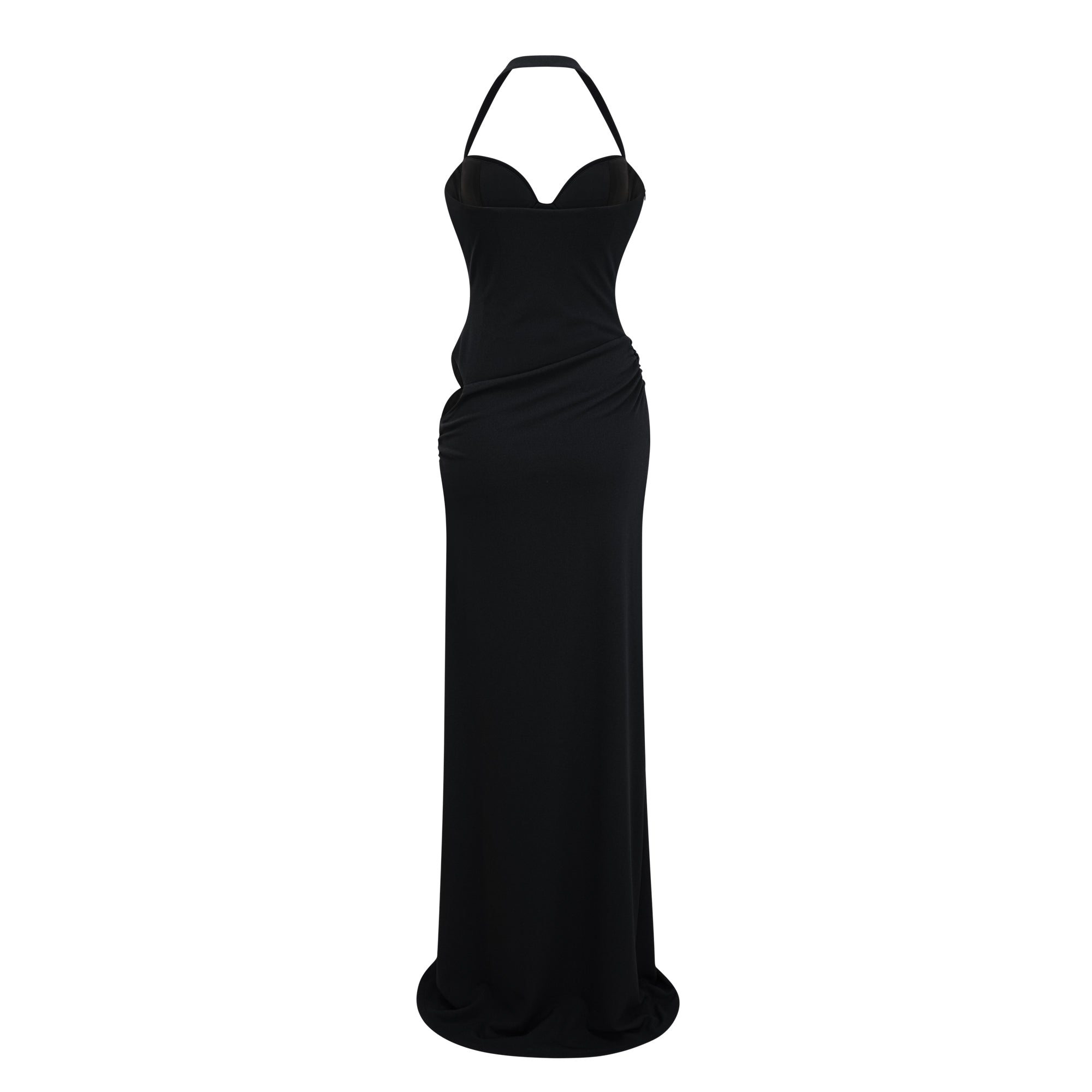 Kaelin Black Halterneck Cut Out  Maxi Dress (Final Sale)