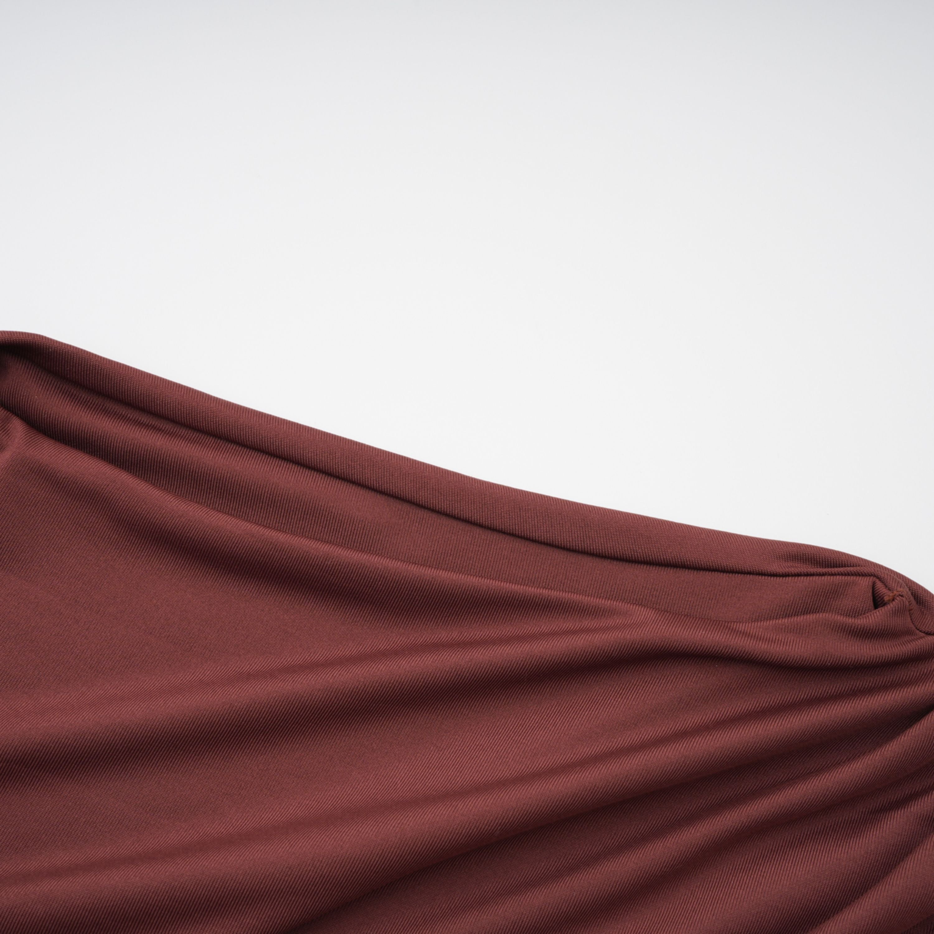 Seren Brown Ruched Tulle Panel Maxi Dress (Final Sale)