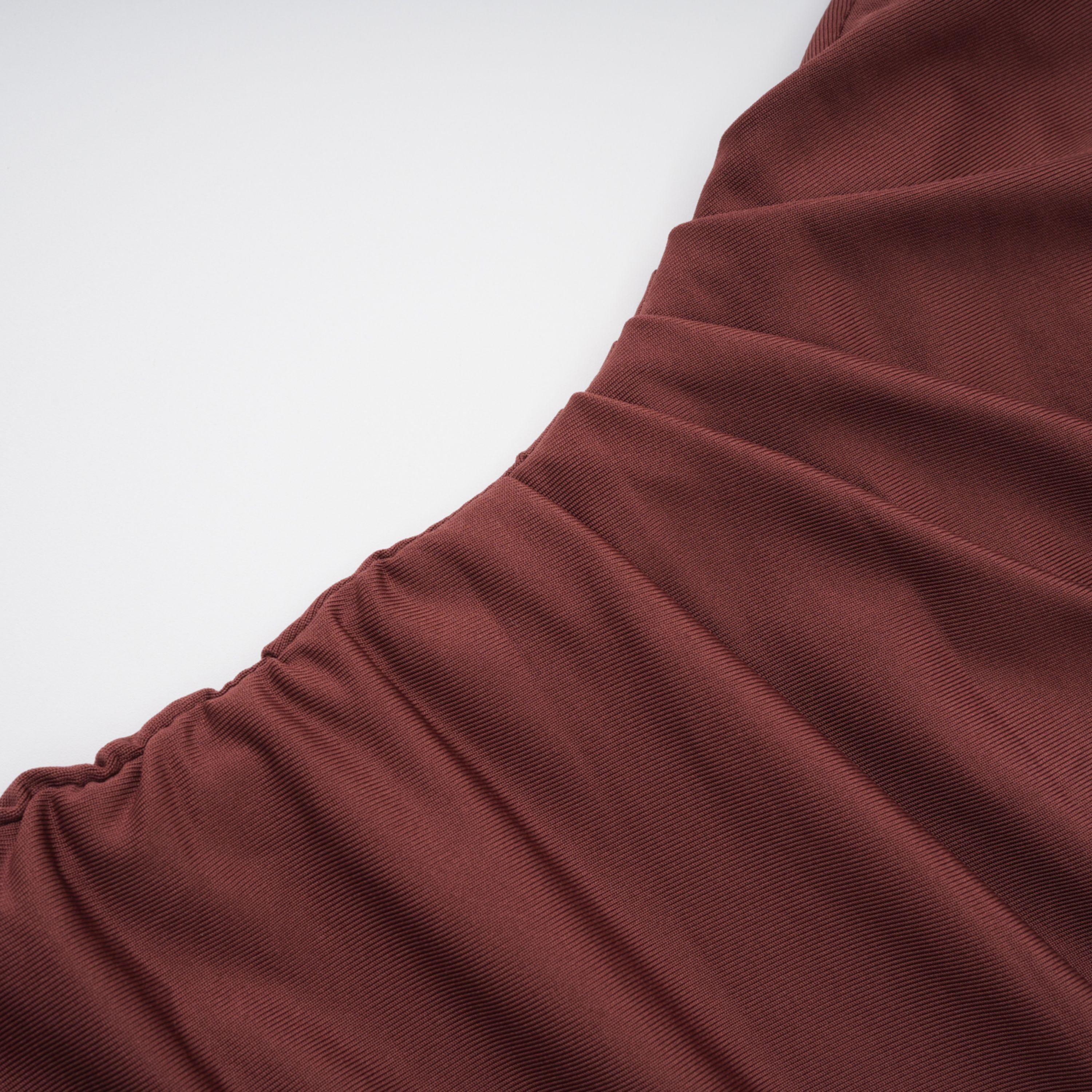 Seren Brown Ruched Tulle Panel Maxi Dress (Final Sale)