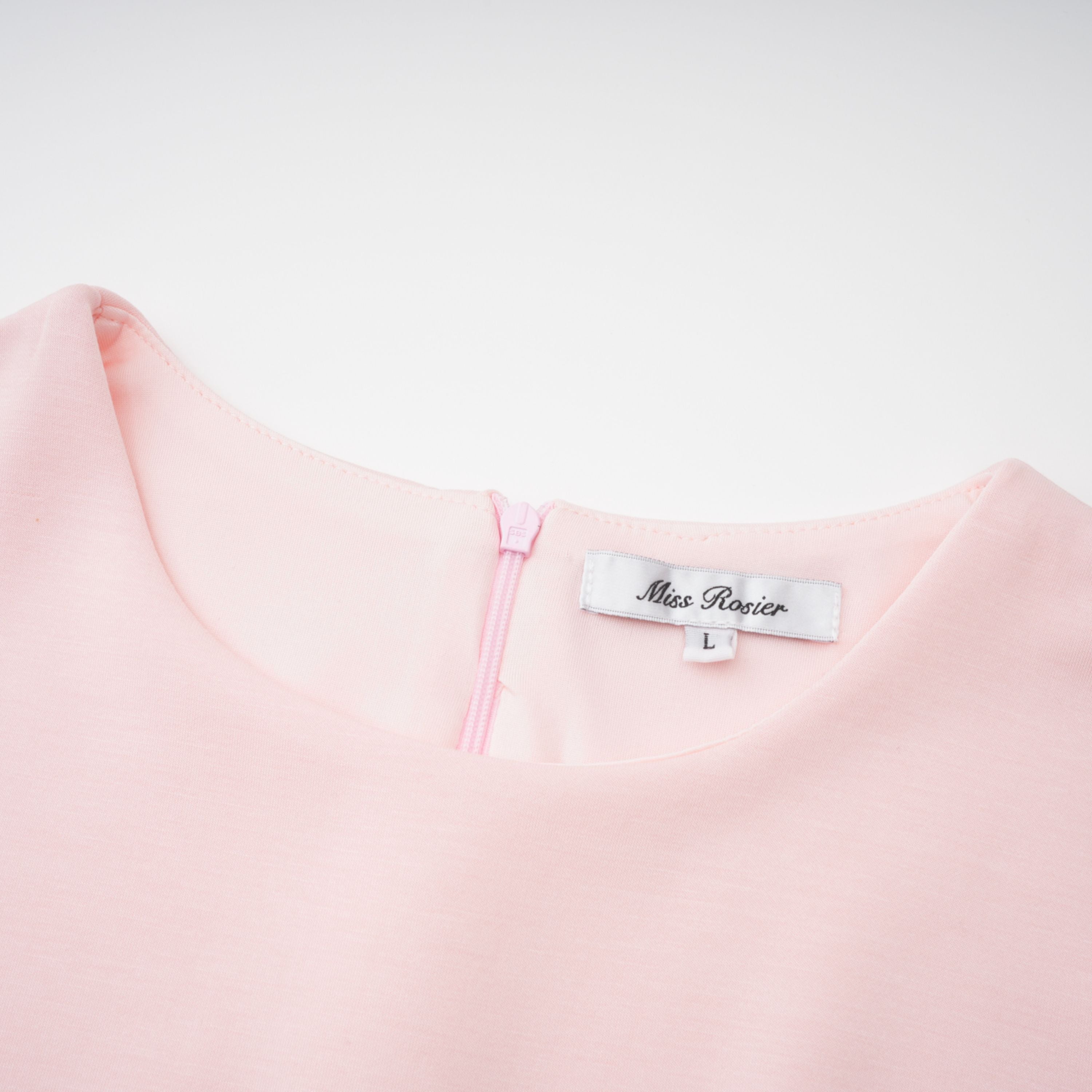 Piroska Pink Sleeveless Pearl Trim Mini Dress (Final Sale)