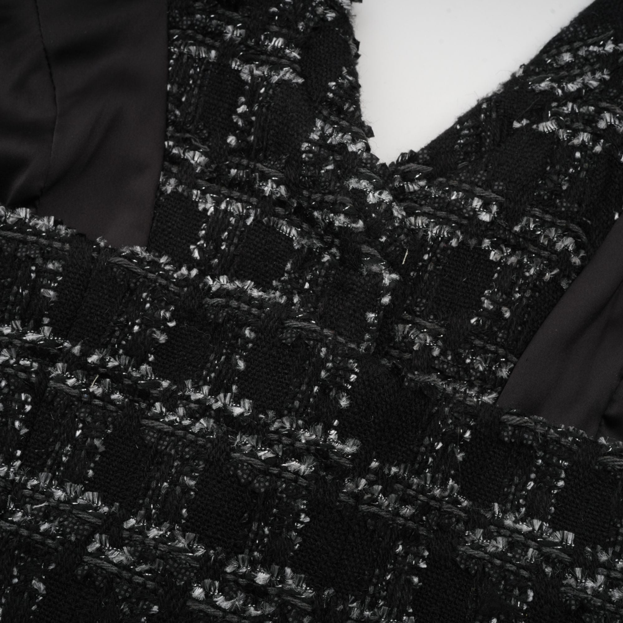 Axelle black checked tweed vest top & skirt matching set (Final Sale)