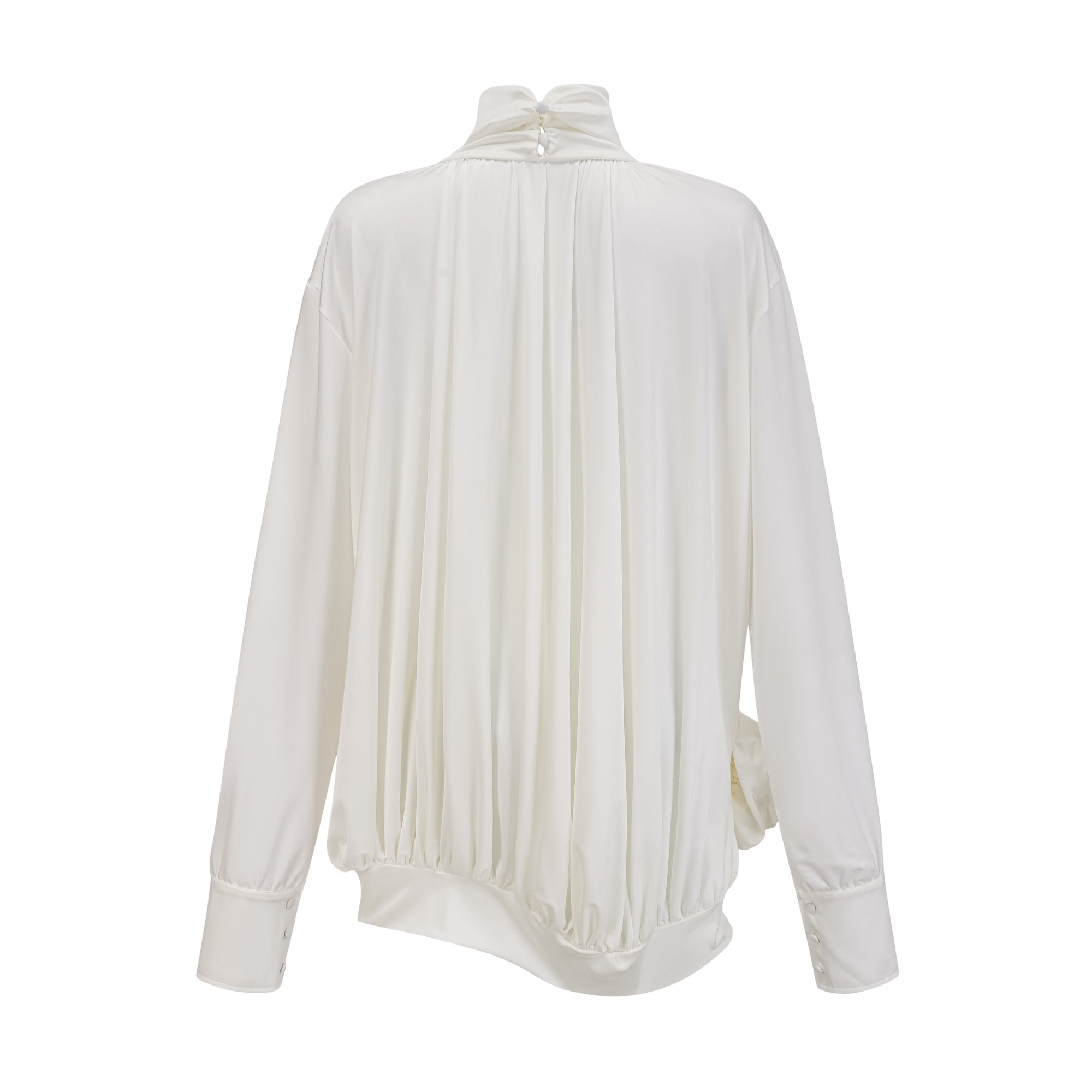 Maeva faux-flower ruched mini dress in White (Final Sale)