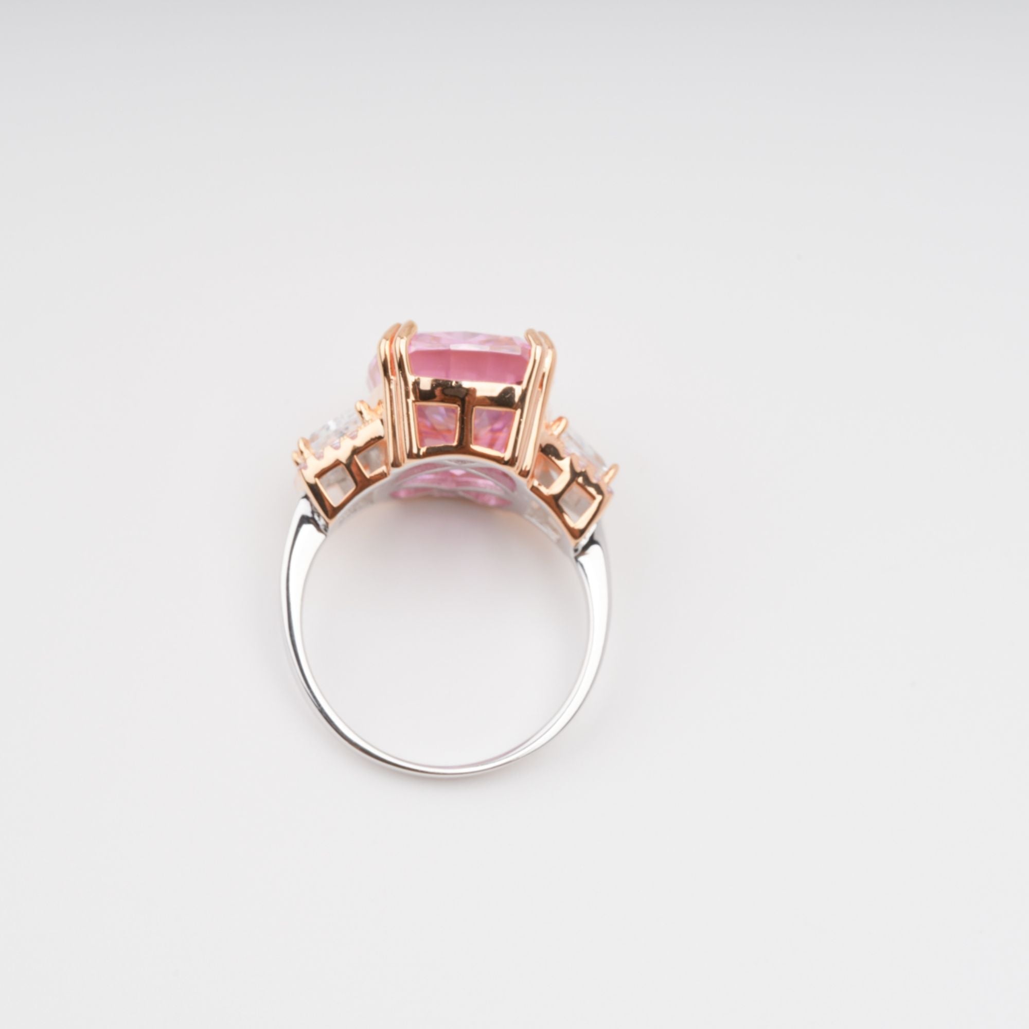 Cardea Pink Cushion Cut Gemstone Sterling Silver Ring (Final Sale)