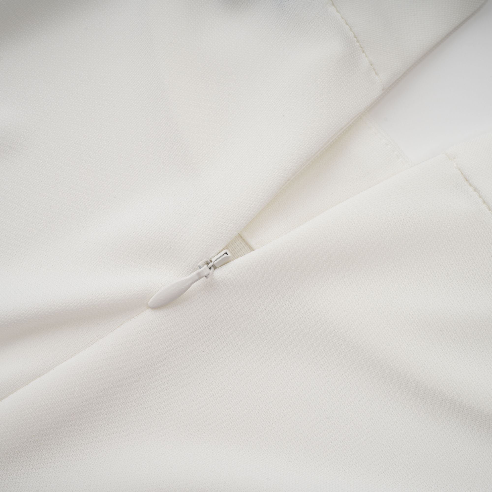 Mystérieuse White Turtleneck Draped Maxi Dress (Final Sale)