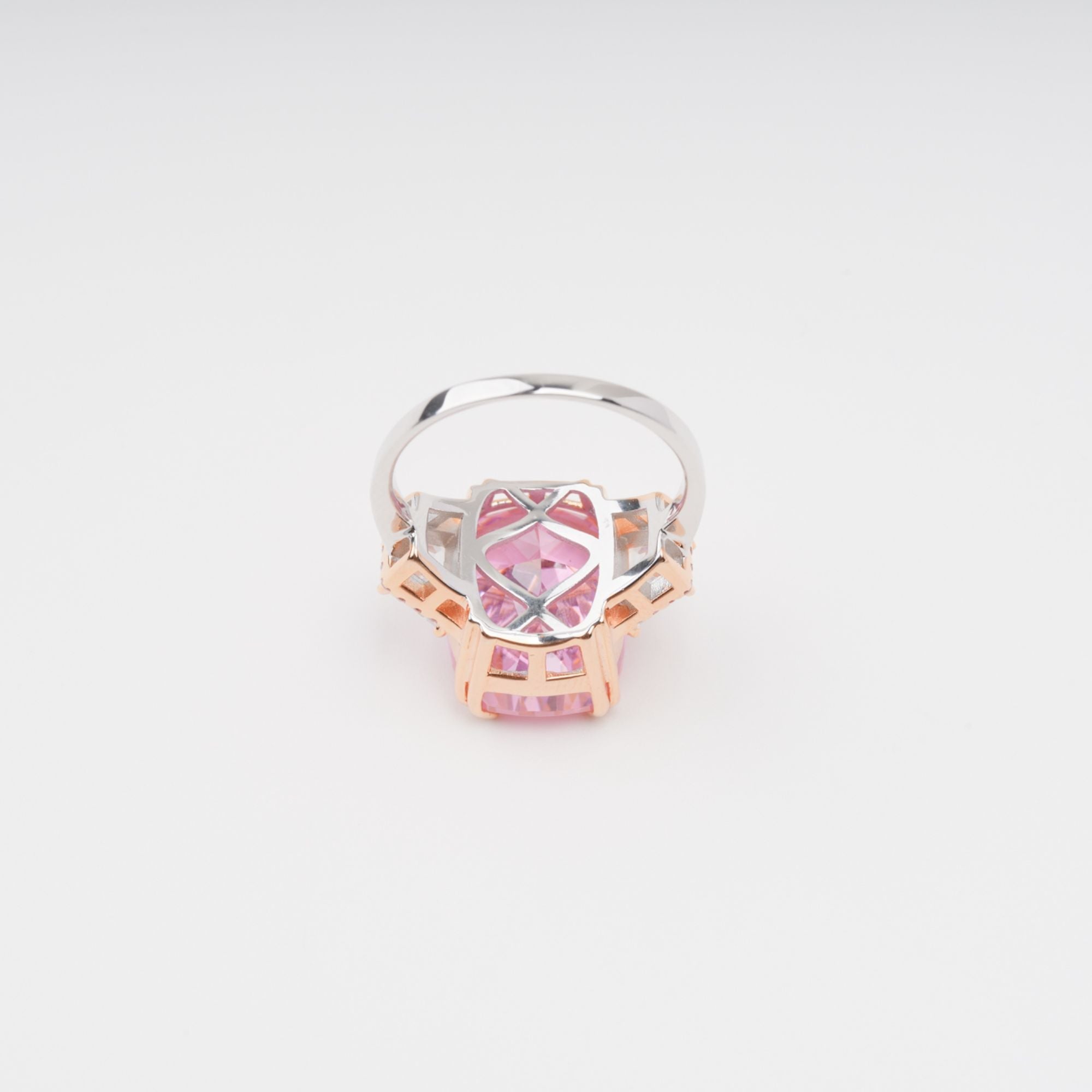 Cardea Pink Cushion Cut Gemstone Sterling Silver Ring (Final Sale)