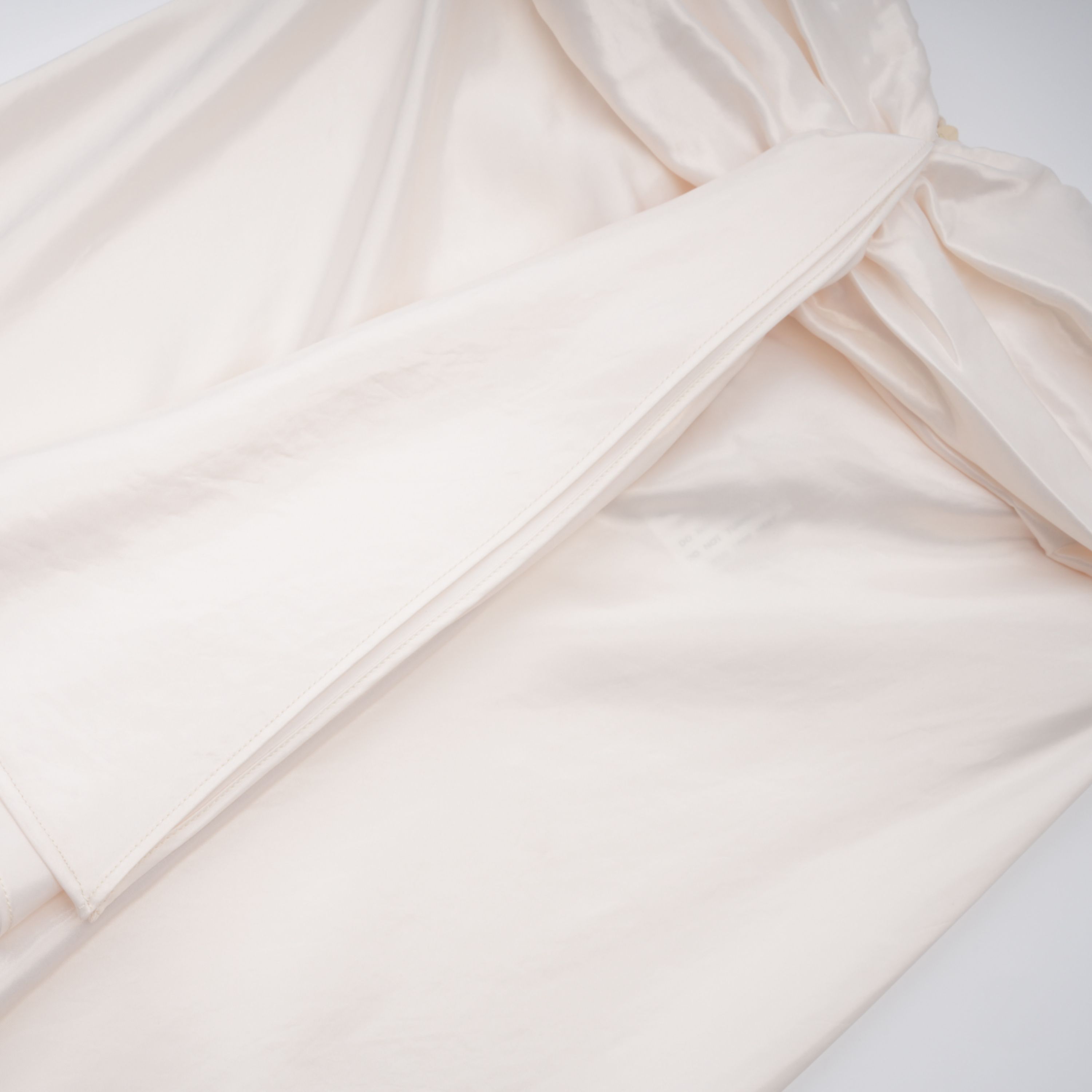 Lilla Beige Strapless Ruffled Satin Maxi Dress (Final Sale)