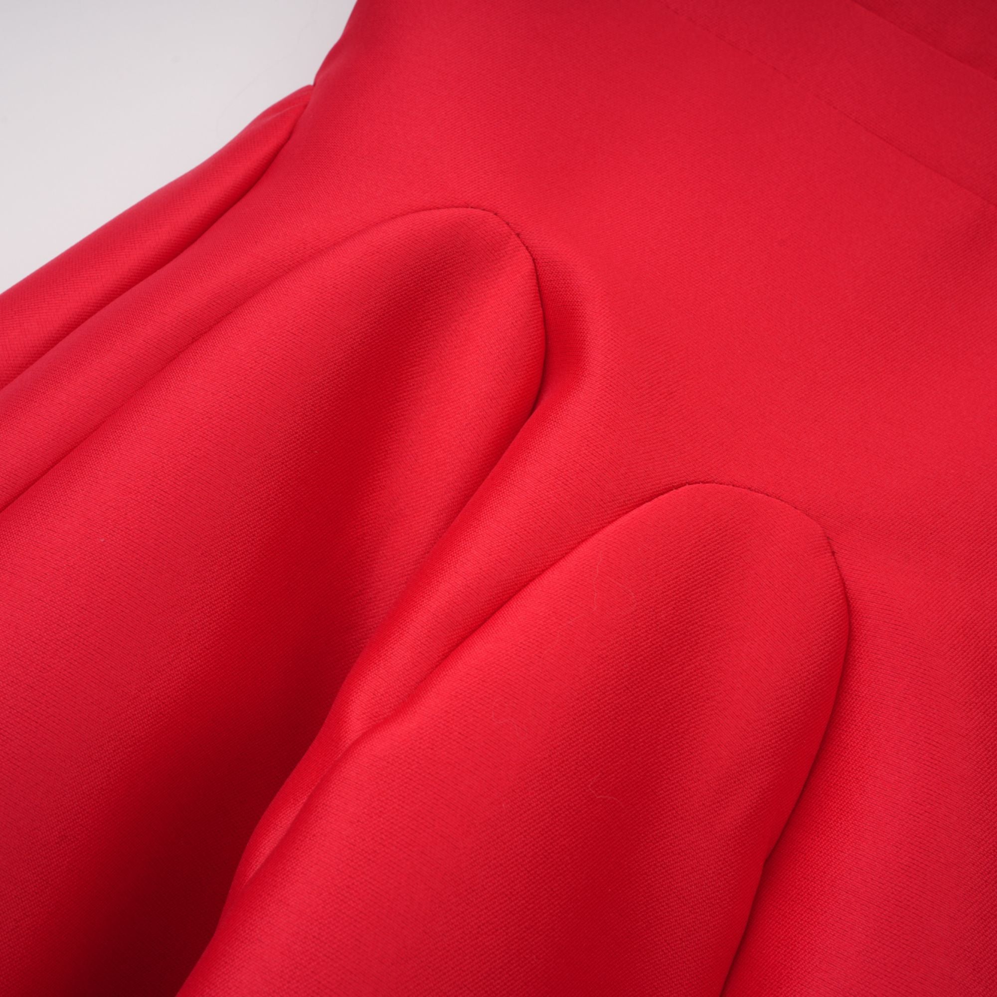 Aventin Red Godet Design Midi Dress (Final Sale)