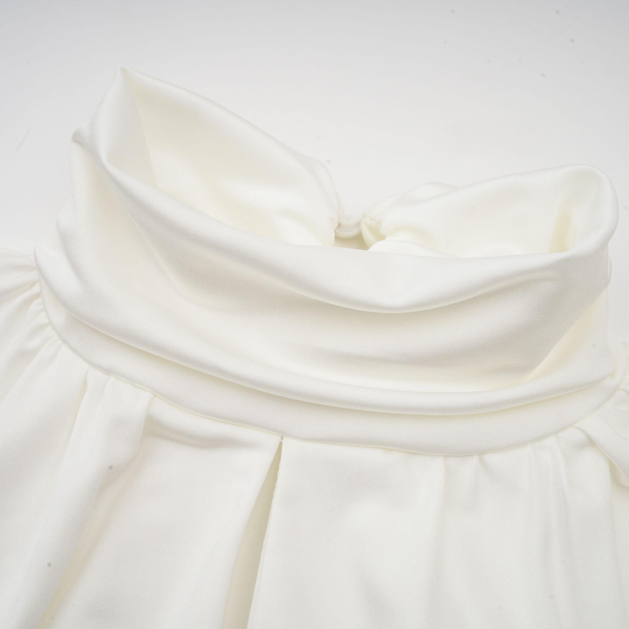 Maeva faux-flower ruched mini dress in White (Final Sale)