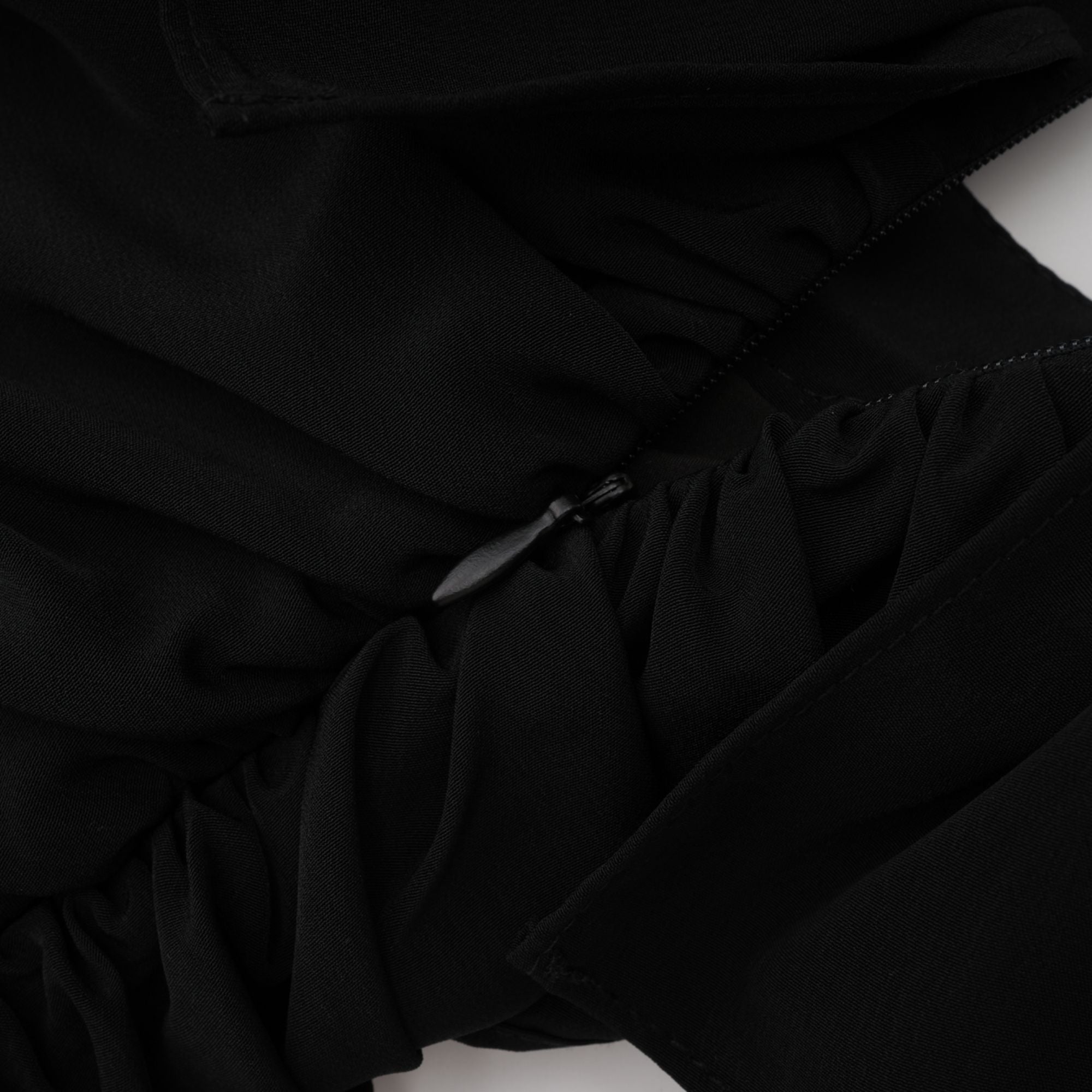 Pauline black asymmetrical ruffled skirt (Final Sale)