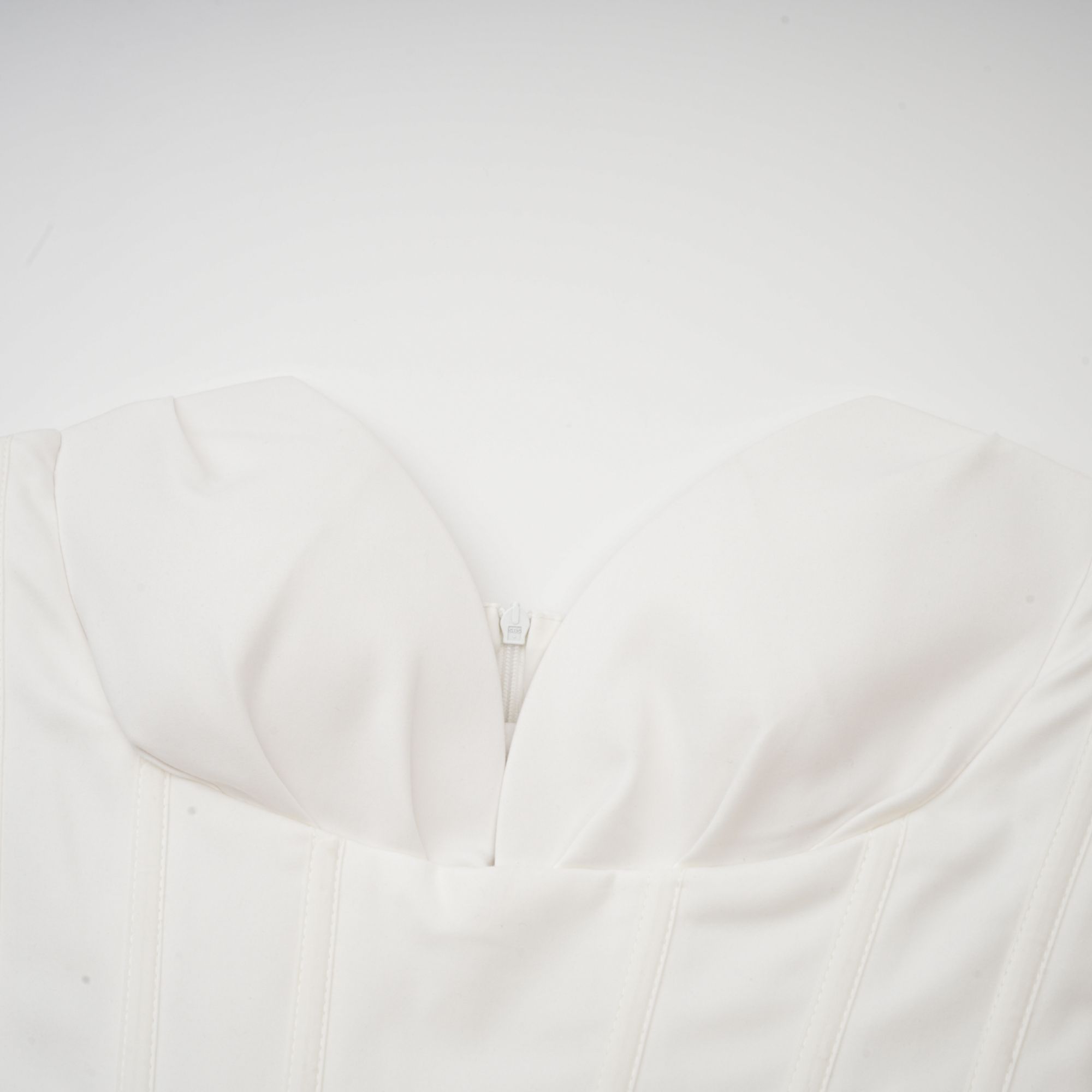 Katherine off-shoulder corset midi dress in White (Final Sale-US Only)