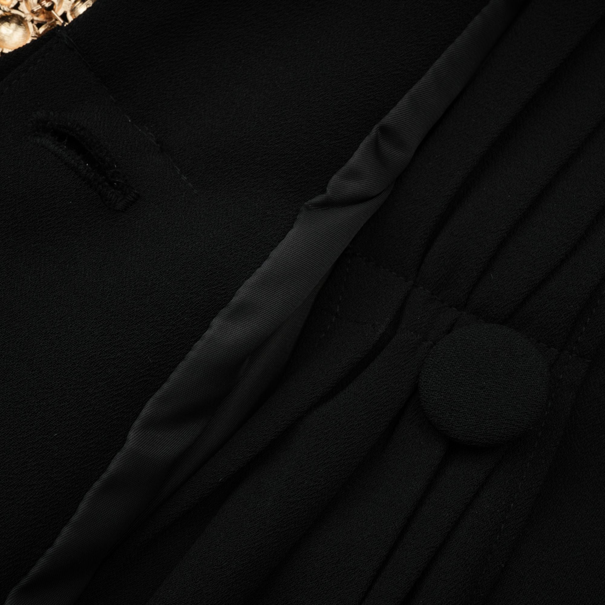 Suzanne black pleated jacket & trousers matching set (Final Sale)