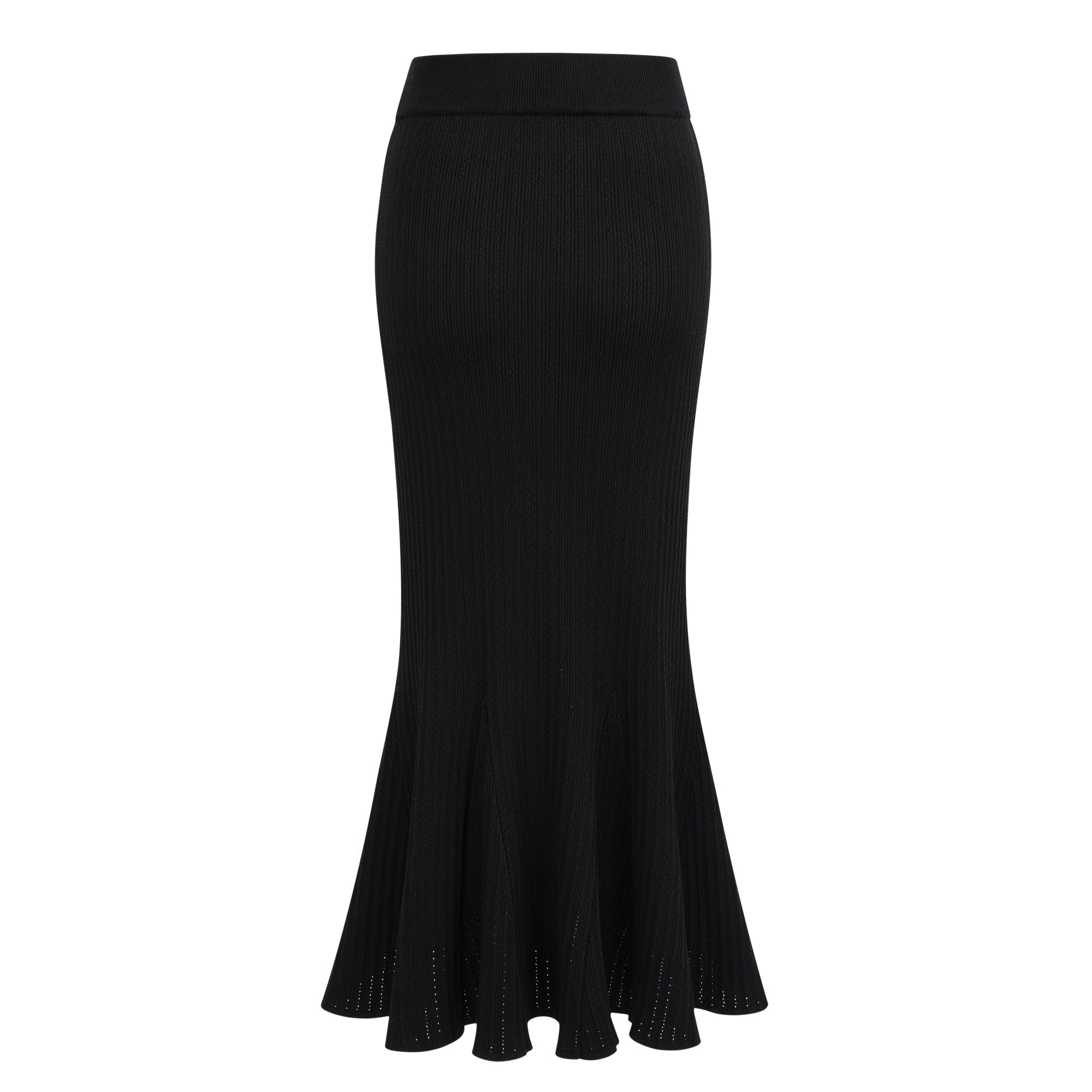Ellinor Black Embellished Knit Top & Skirt Set (Final Sale)