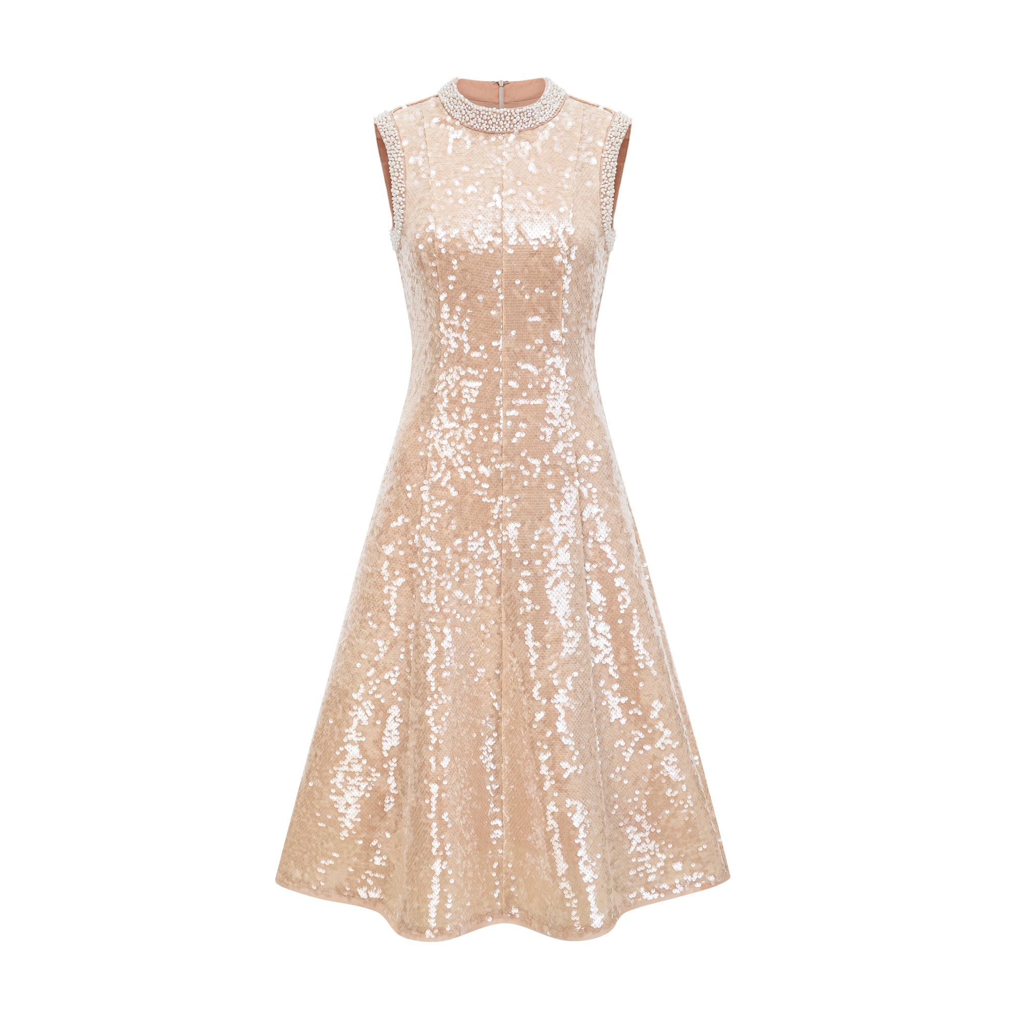 Ornella faux-pearl sequined midi dress (Final Sale)