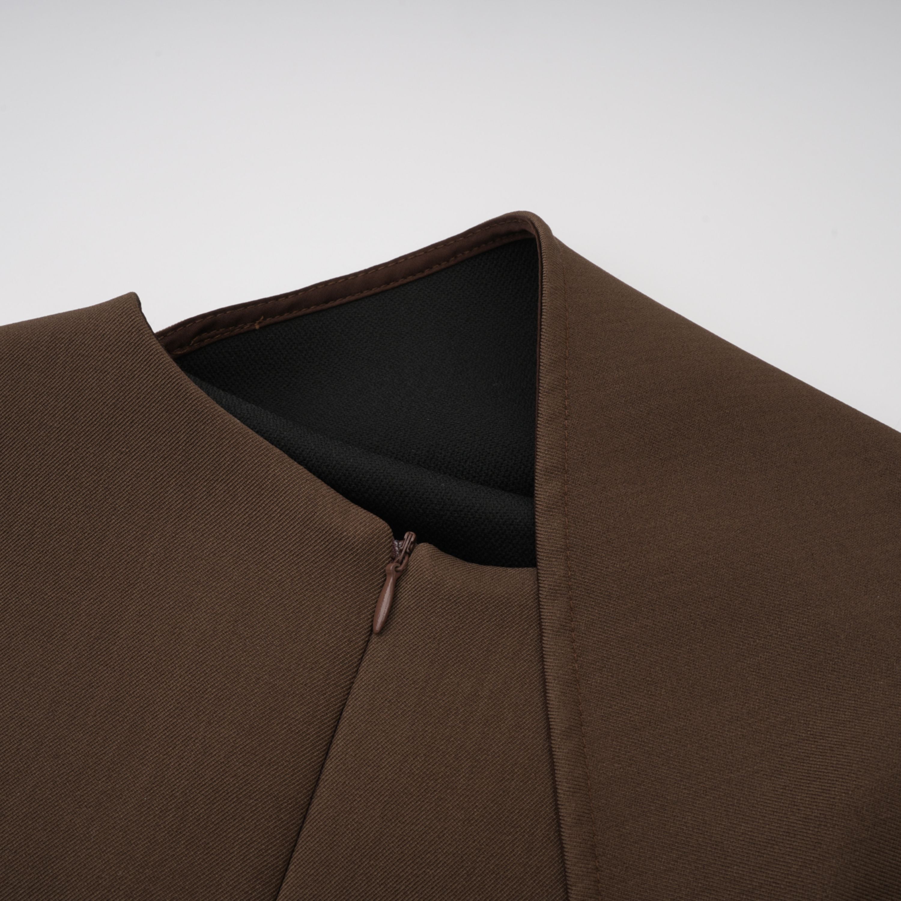 Francesca Brown Asymmetrical Gathered Mini Dress  (Final Sale)