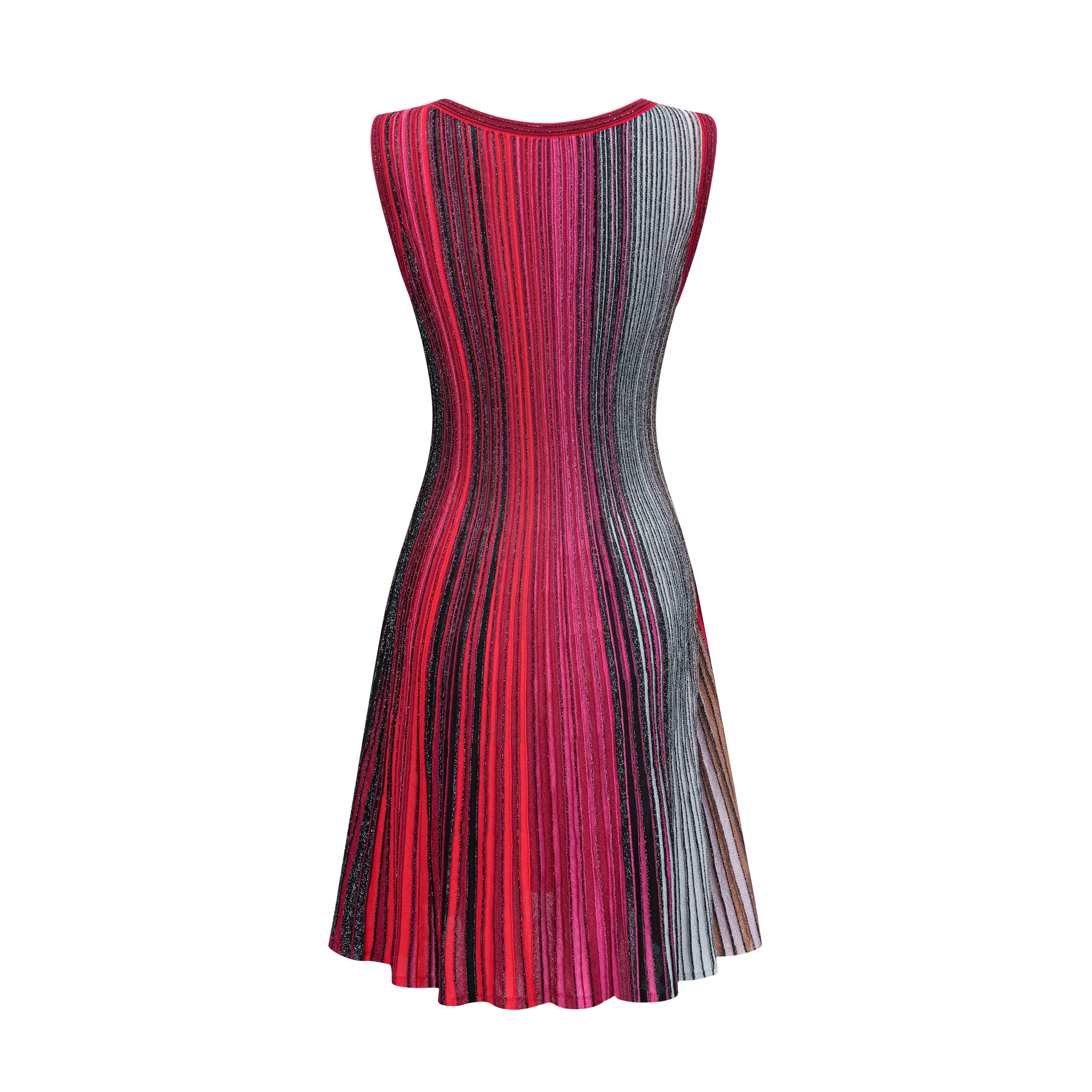 Amaryllis Red Sequin Striped Knit Mini Dress (Final Sale-US Only)