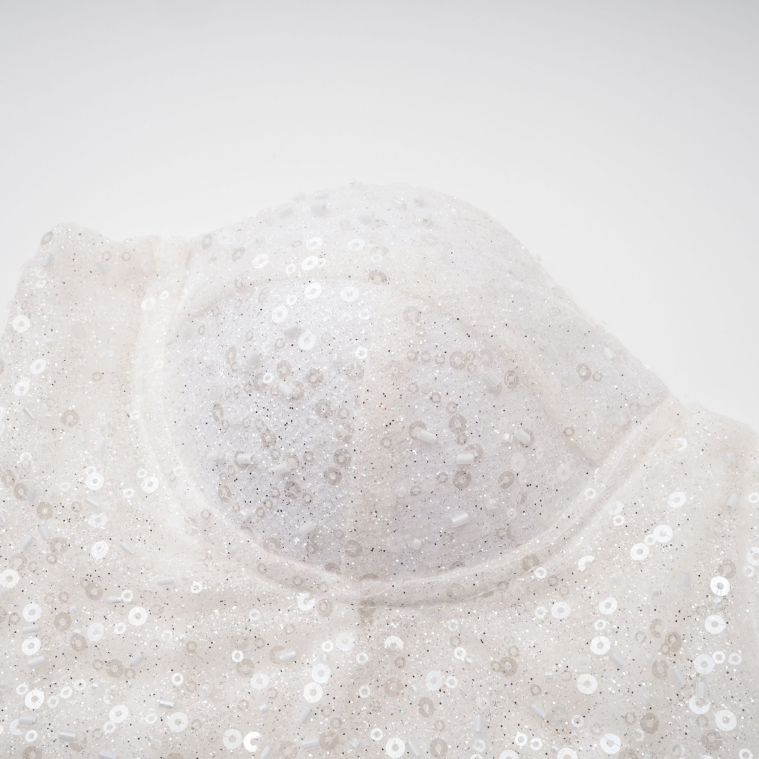 Zora White Sequin Corset Top & Satin Skirt Set (Final Sale-US Only)